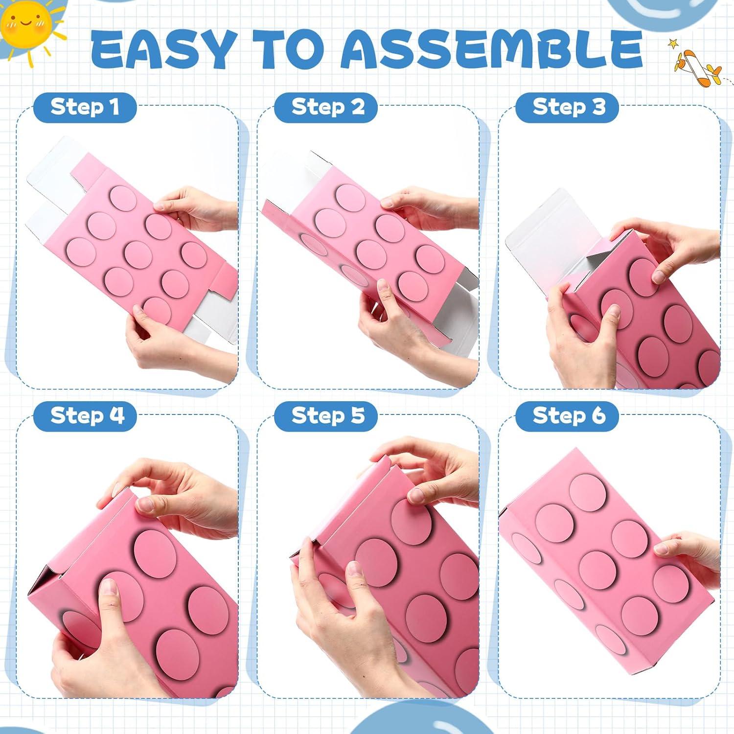 Paquete de 24 Bloques de Cartón Mooliwe 25x12x7 cm Colorido