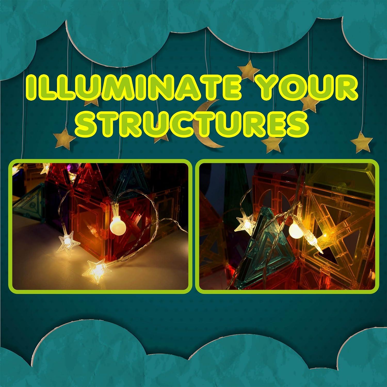 Juego de luces LED PicassoTiles 3 piezas 20 cm decoración