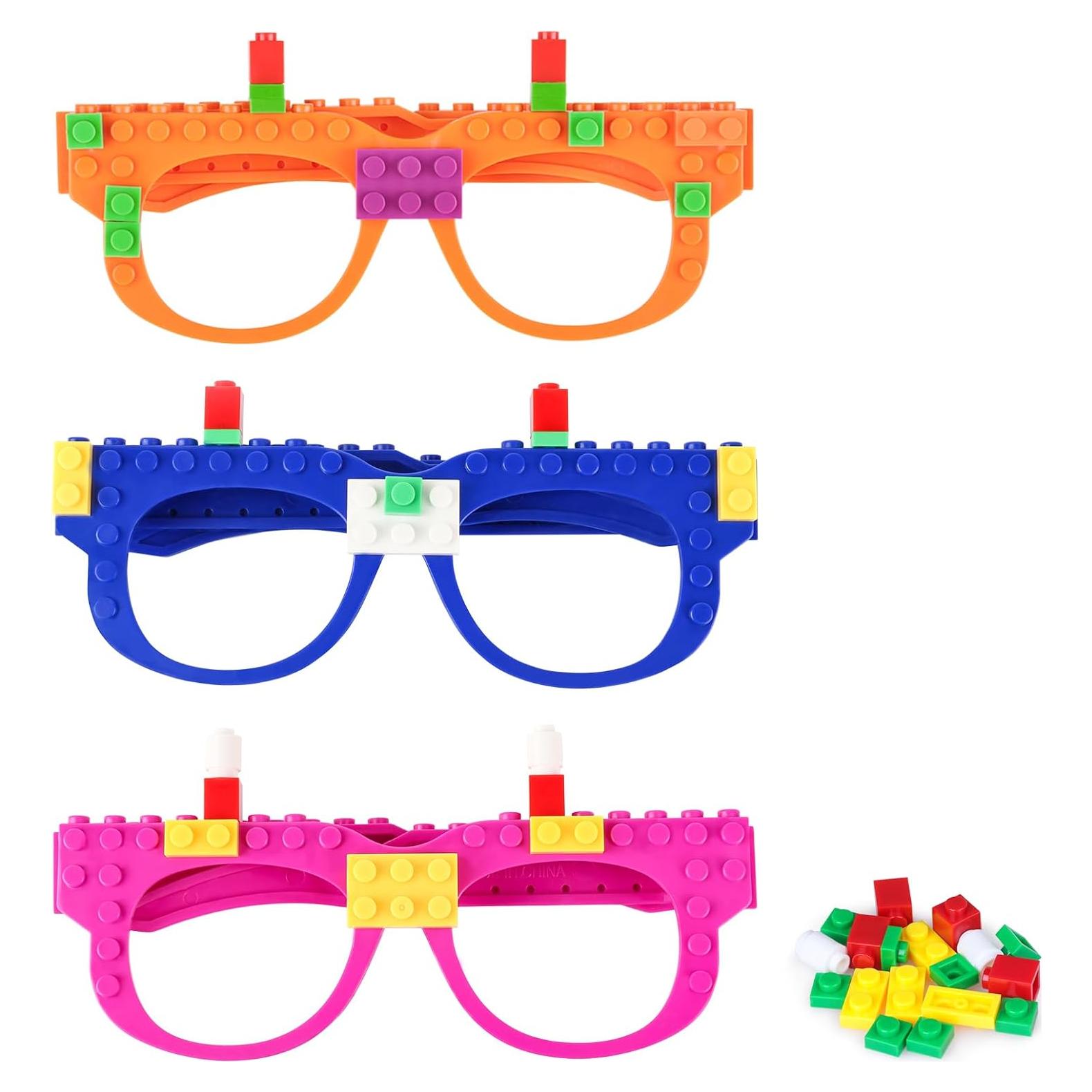 Hooqict 9 Piezas Gafas de Construcción DIY para Niños