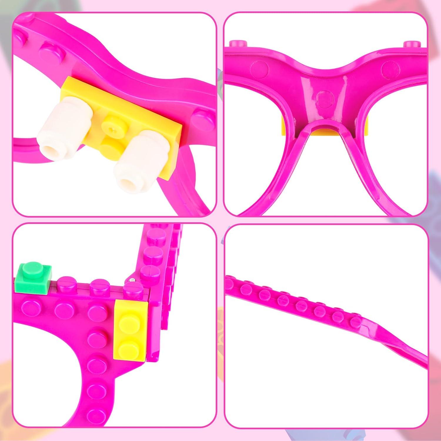 Hooqict 9 Piezas Gafas de Construcción DIY para Niños