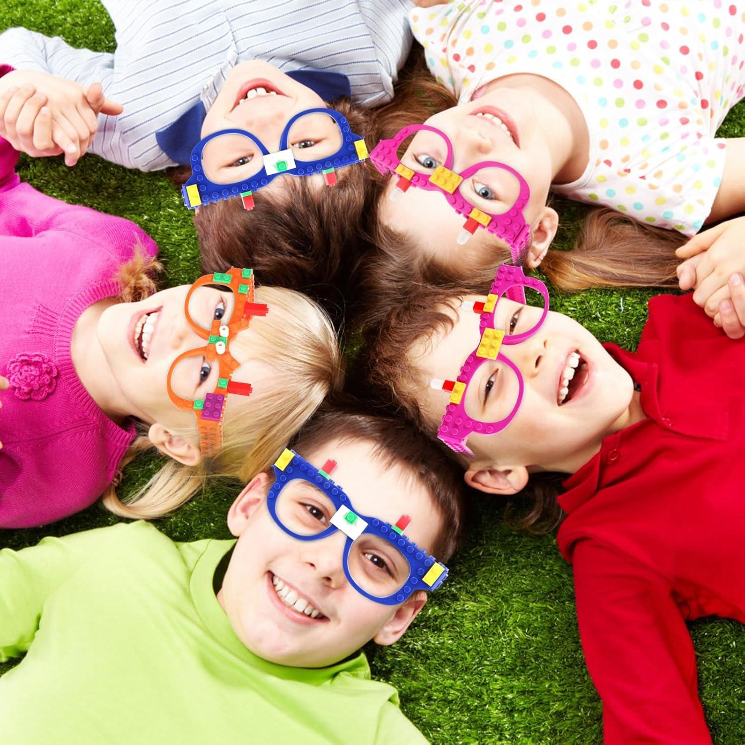 Hooqict 9 Piezas Gafas de Construcción DIY para Niños