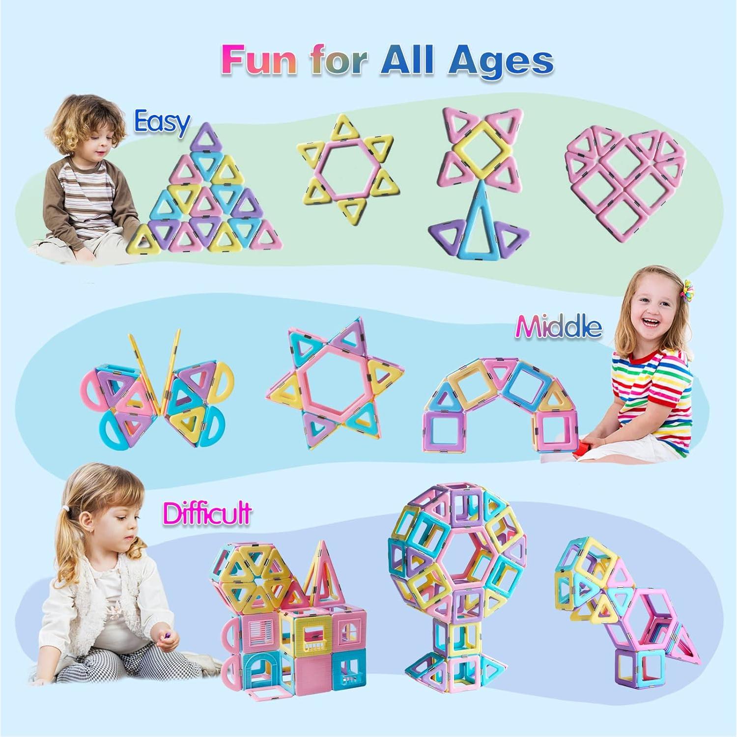 Juguetes Magnéticos TOKBLOK 100 Piezas para Niños 3+ Años