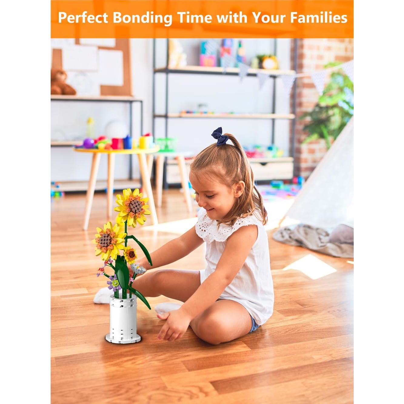 Juego de Bloques de Construcción Girasol AMSHINE 20x16cm