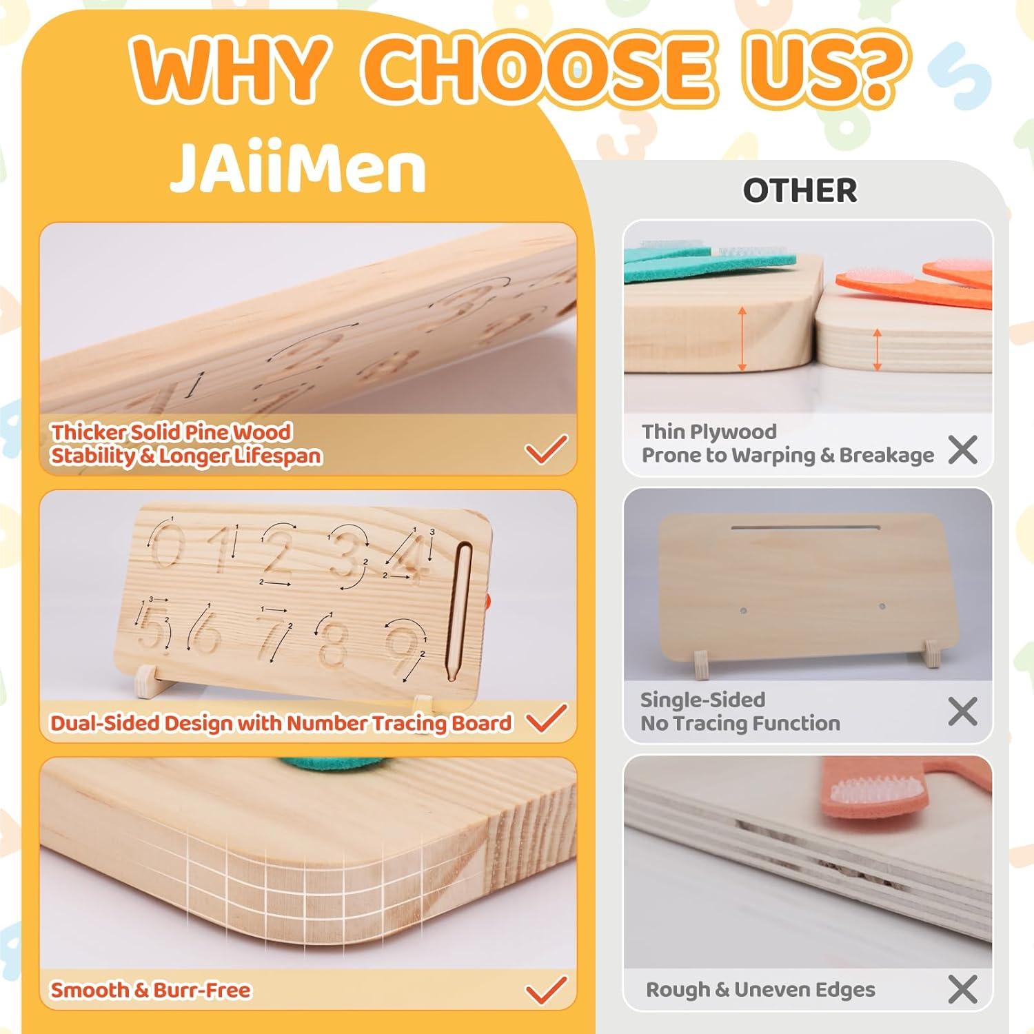 Juguete Educativo Montessori JAiiMen Tablero Matemáticas 30x15cm