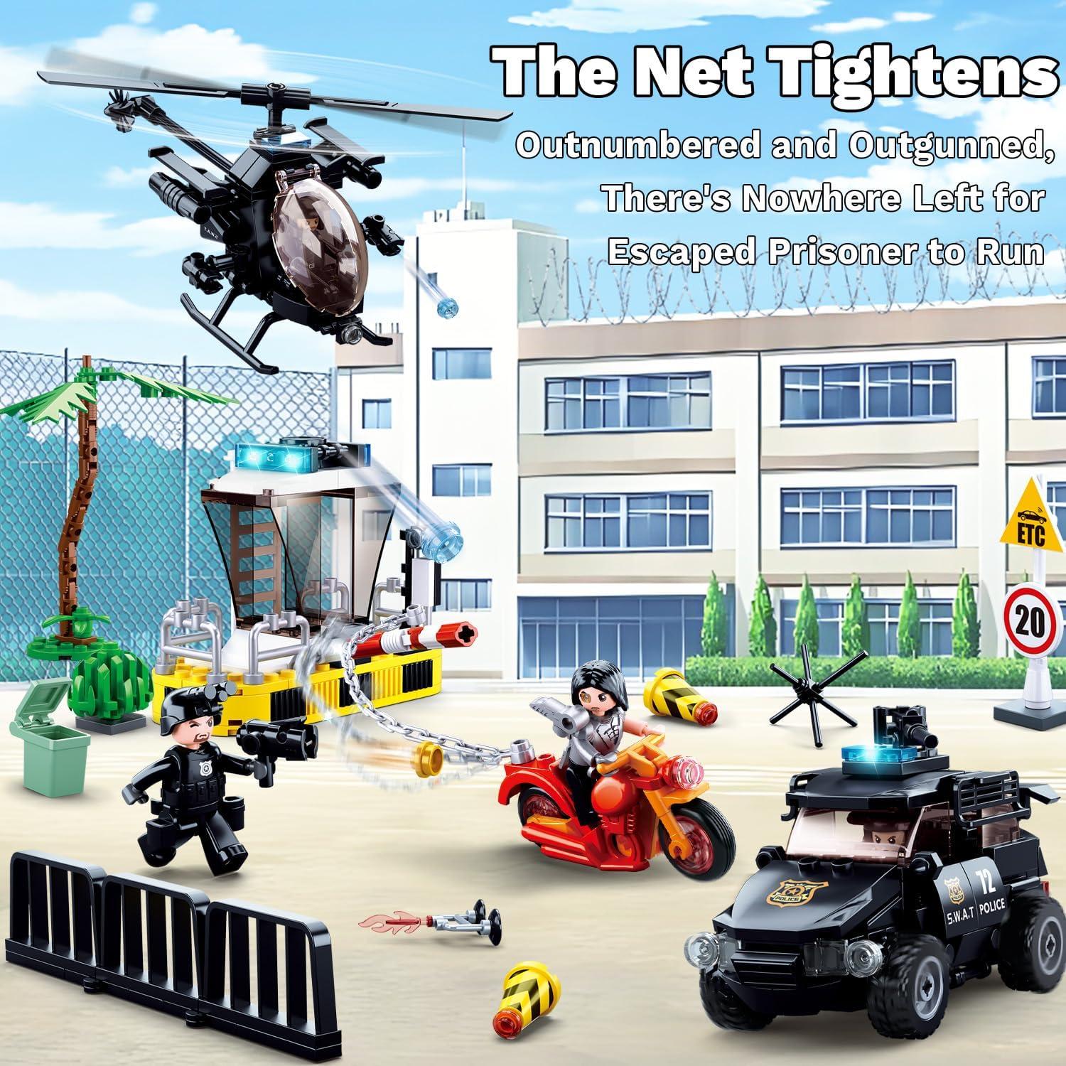 Conjunto de Edificio de Persecución Policial Sluban 373 PCS