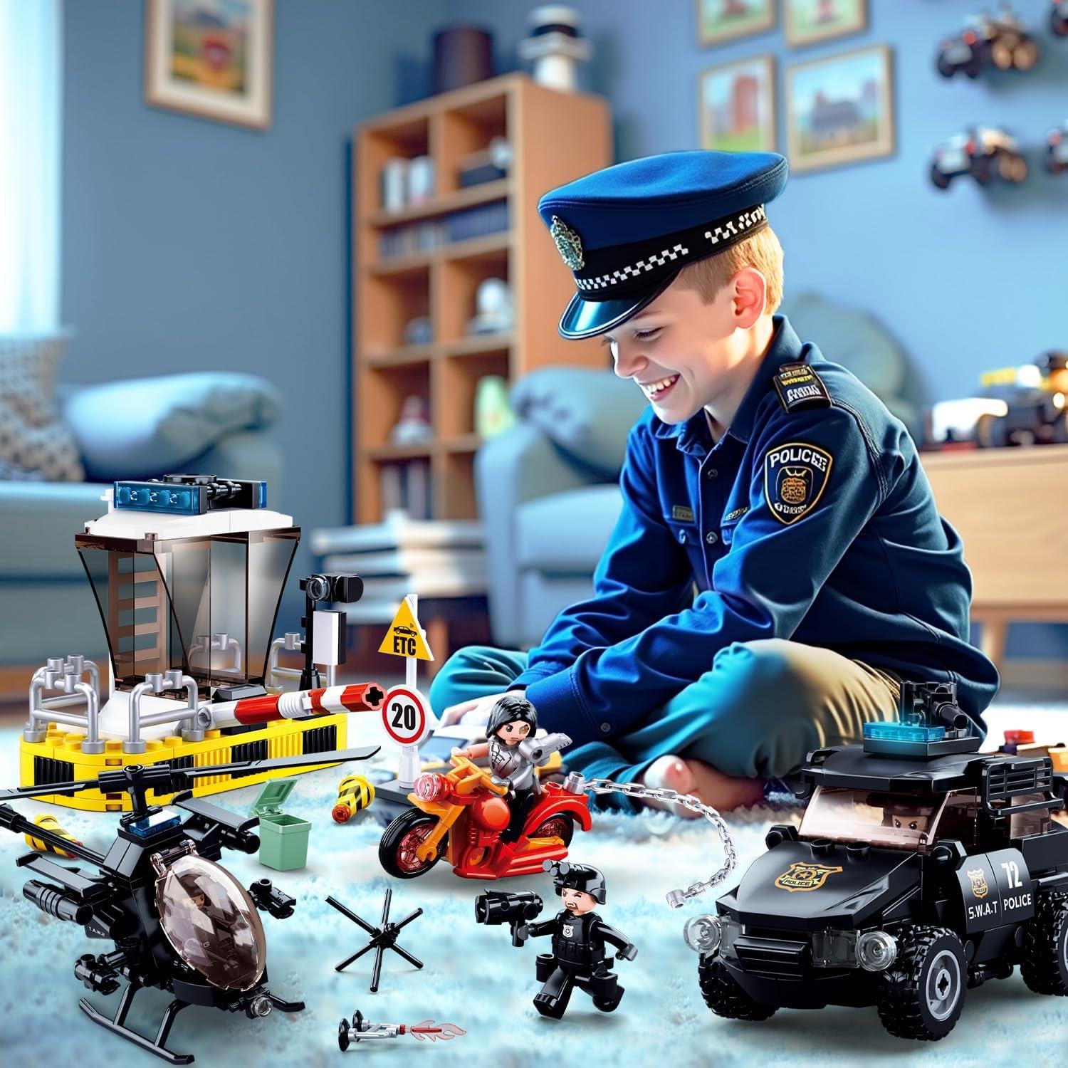 Conjunto de Edificio de Persecución Policial Sluban 373 PCS