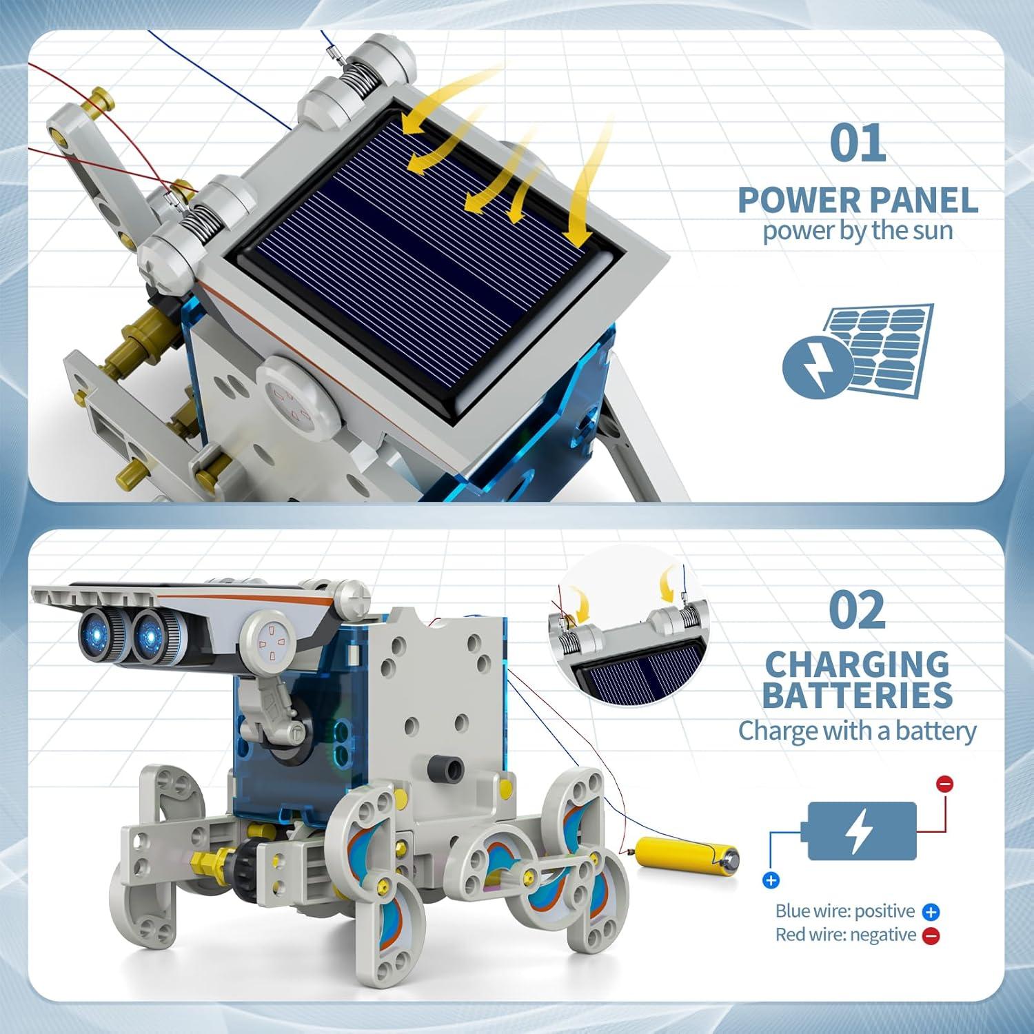 Kit Robot Solar 12-en-1 WATUDOU para Niños 8-12 Años