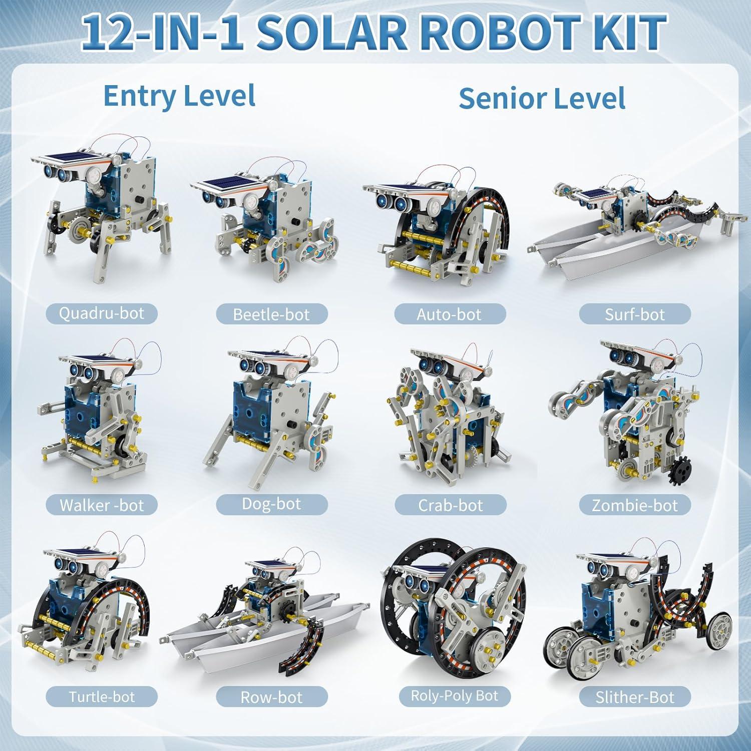 Kit Robot Solar 12-en-1 WATUDOU para Niños 8-12 Años