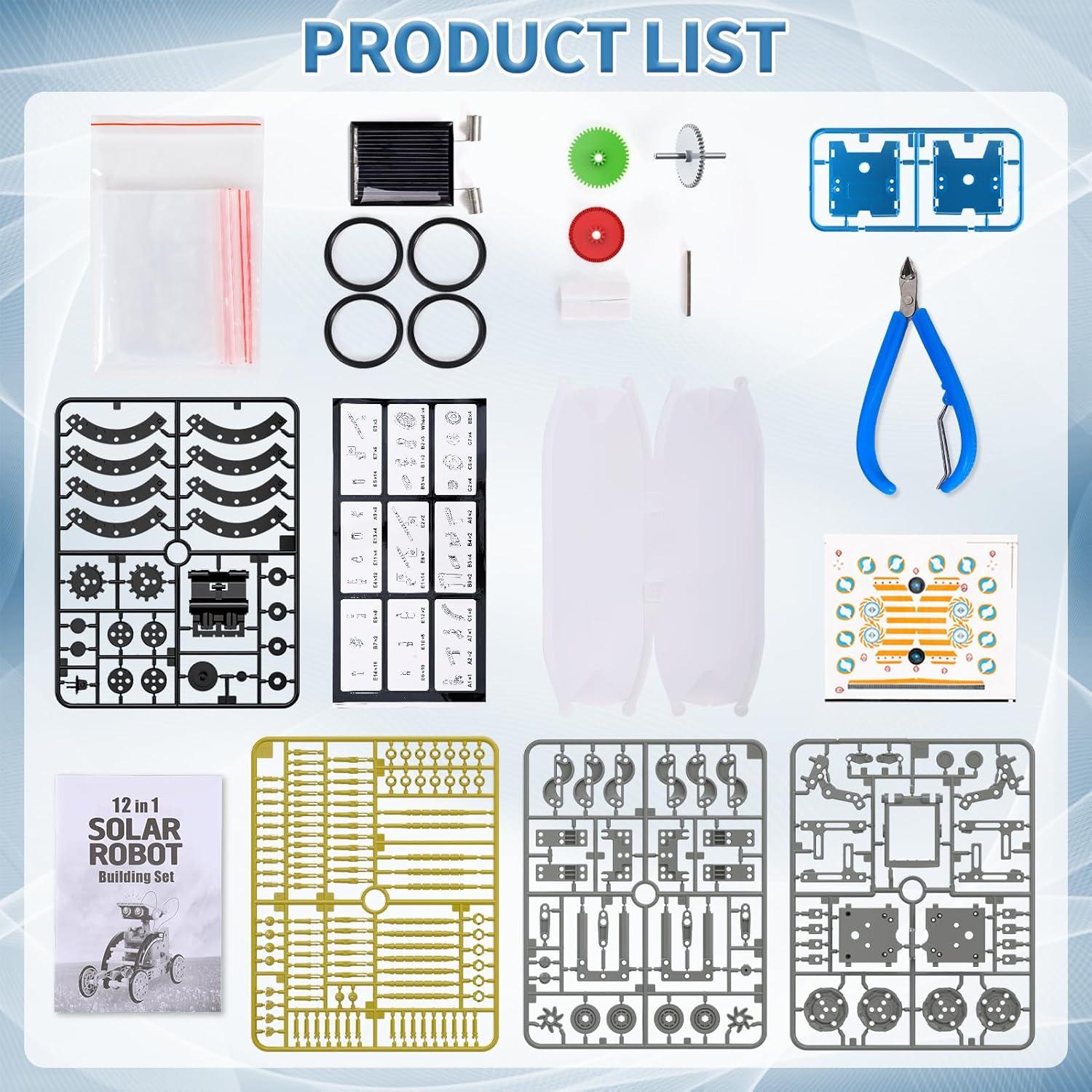 Kit Robot Solar 12-en-1 WATUDOU para Niños 8-12 Años