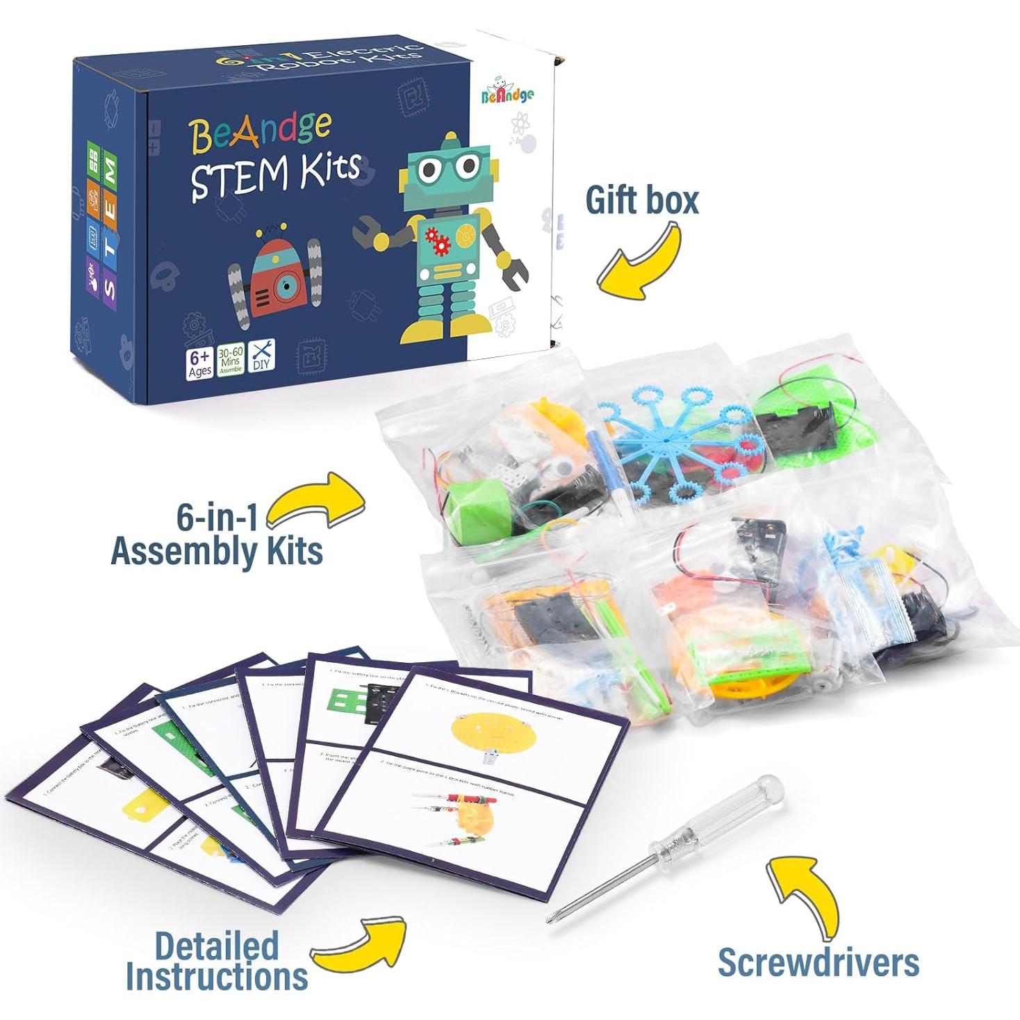 Kit de Ciencia Robótica STEM BeAndge para Niños 8-12 Años