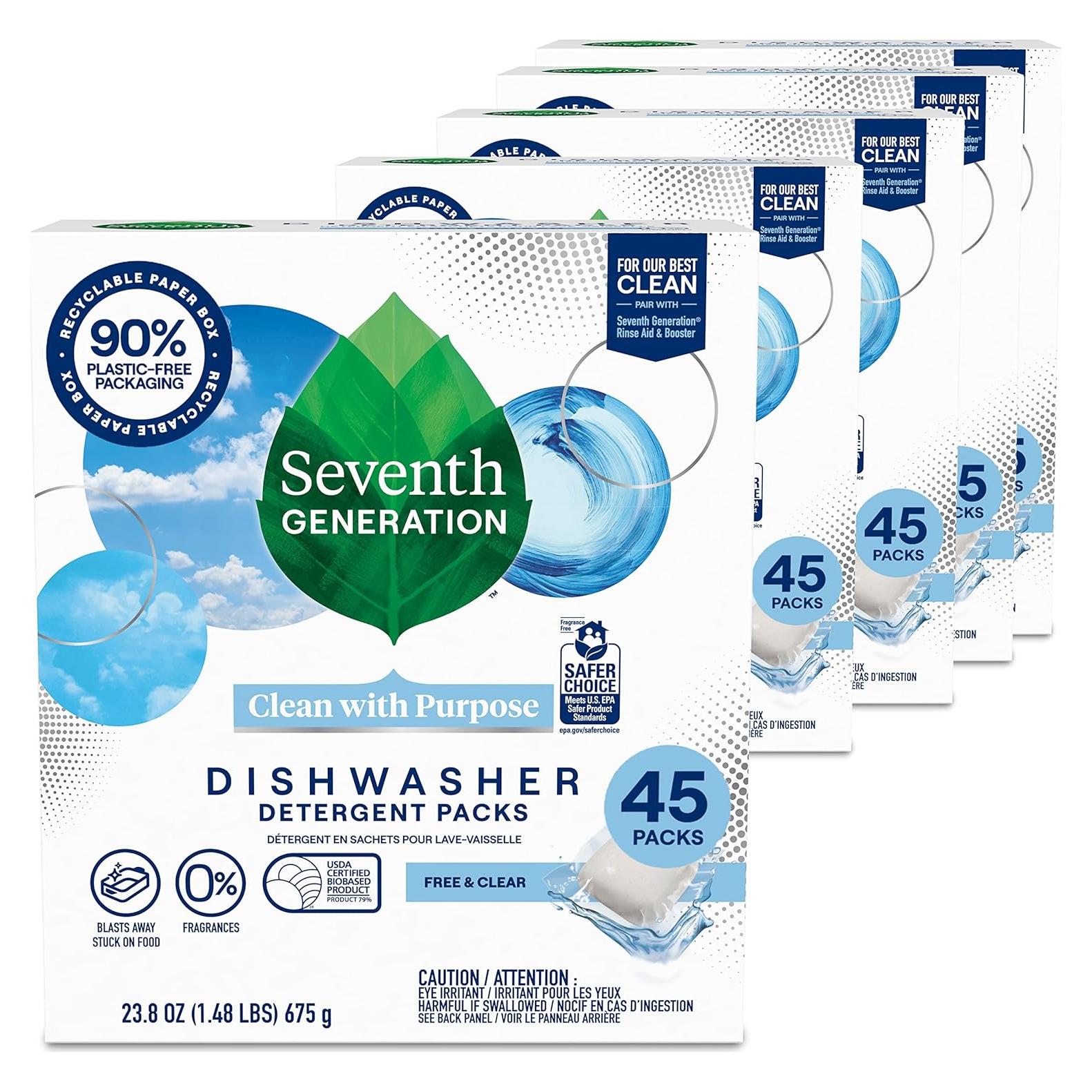 Detergente para Lavavajillas Seventh Generation 45 Paquetes