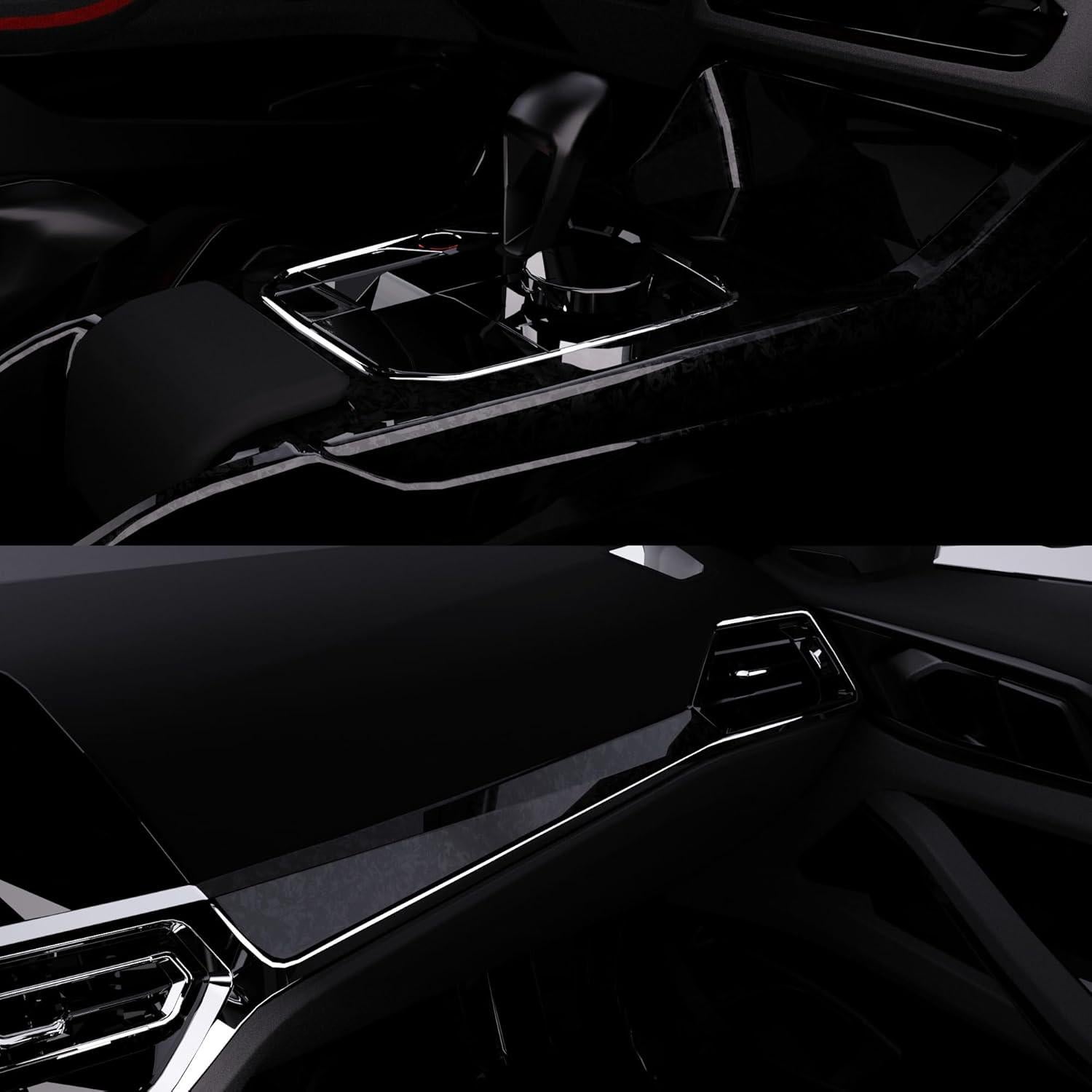 Envoltura de Vinilo Lypumso 0.3m x 1.5m Carbono Forjado Negro