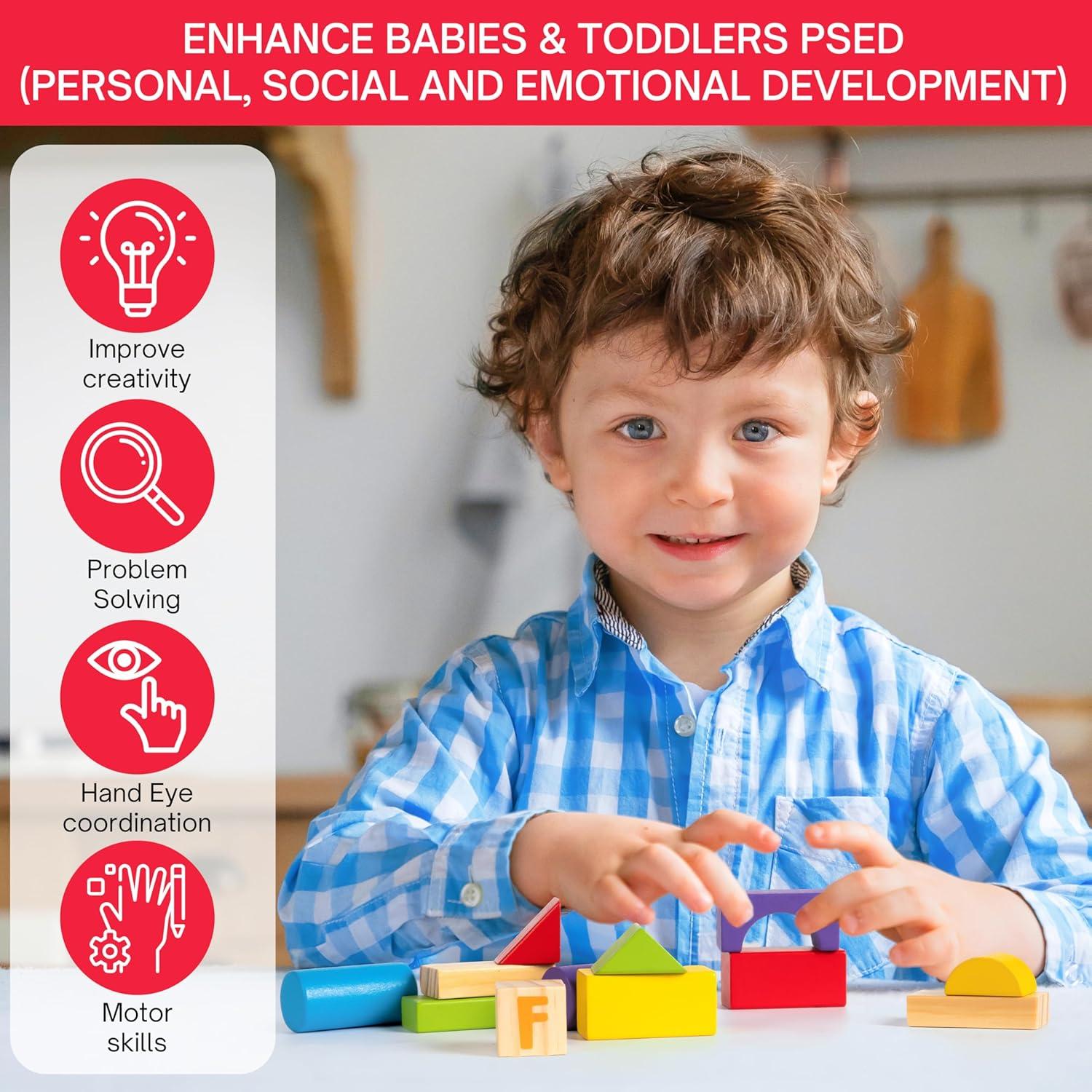 Conjunto de Bloques de Madera SmileBloomi - 100 Piezas