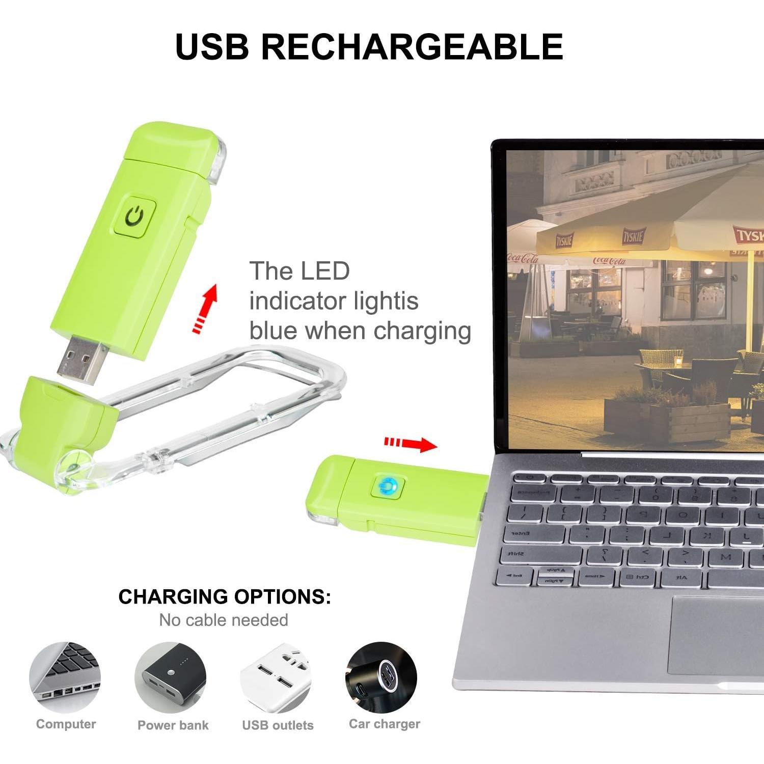 Luz de Lectura Recargable LUXSWAY Verde para Niños LED
