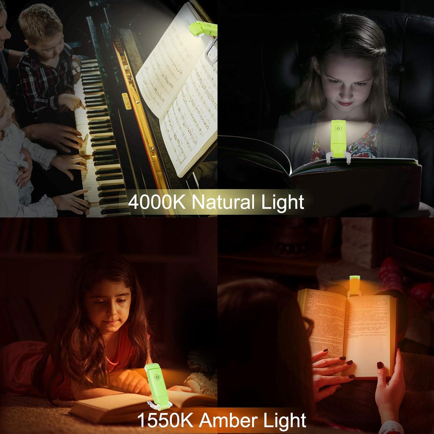 Luz de Lectura Recargable LUXSWAY Verde para Niños LED