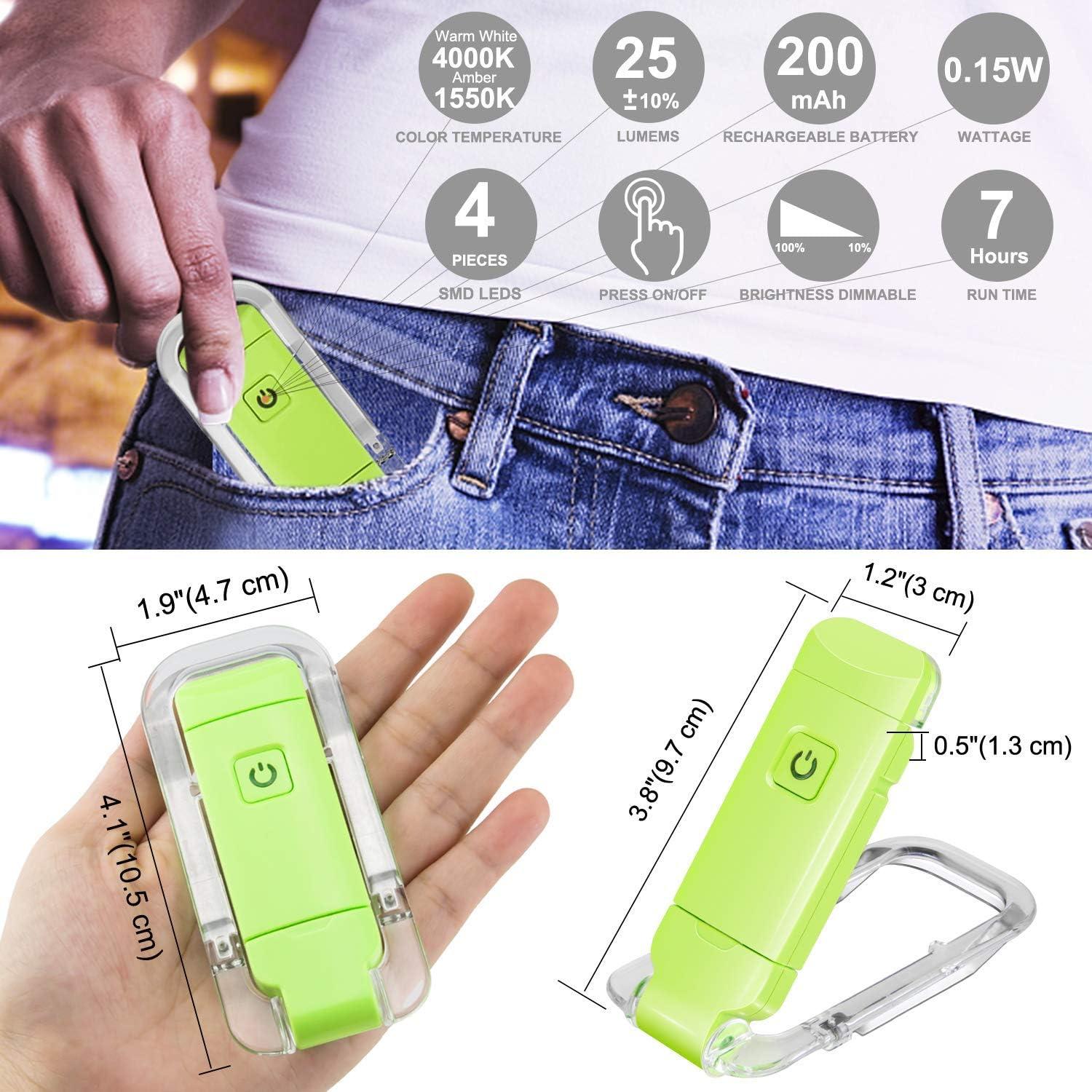 Luz de Lectura Recargable LUXSWAY Verde para Niños LED