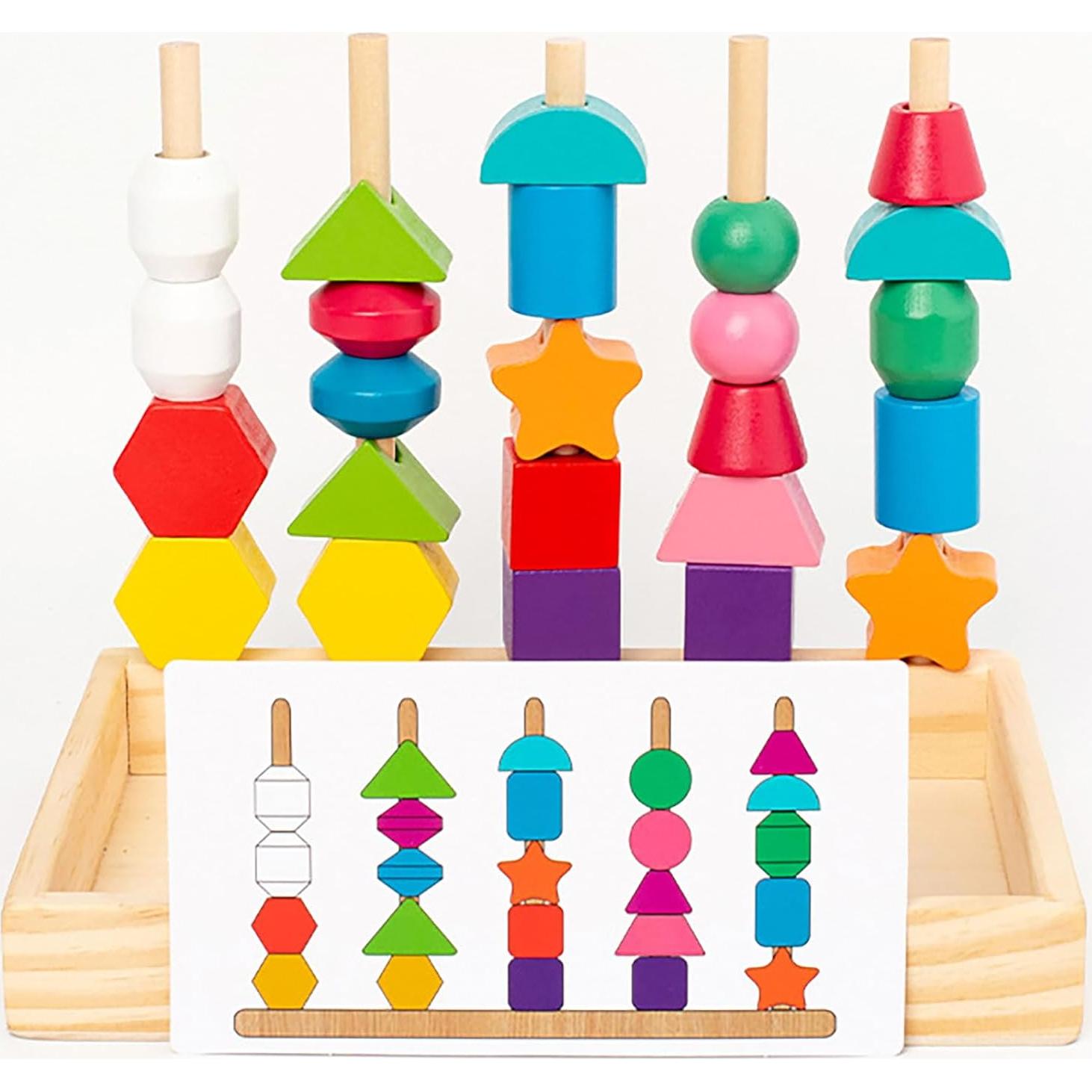 Juguetes Montessori ALaLatois 3 en 1 Madera Educativos