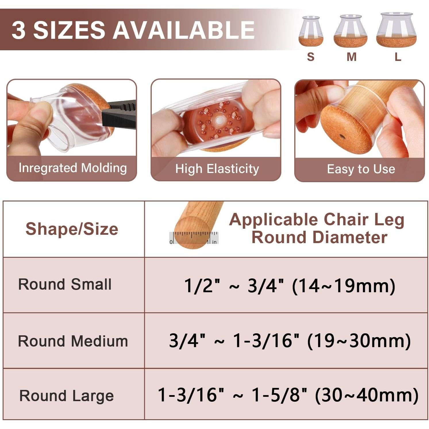 Protectores de patas de silla YOZON 16 piezas silicona negra