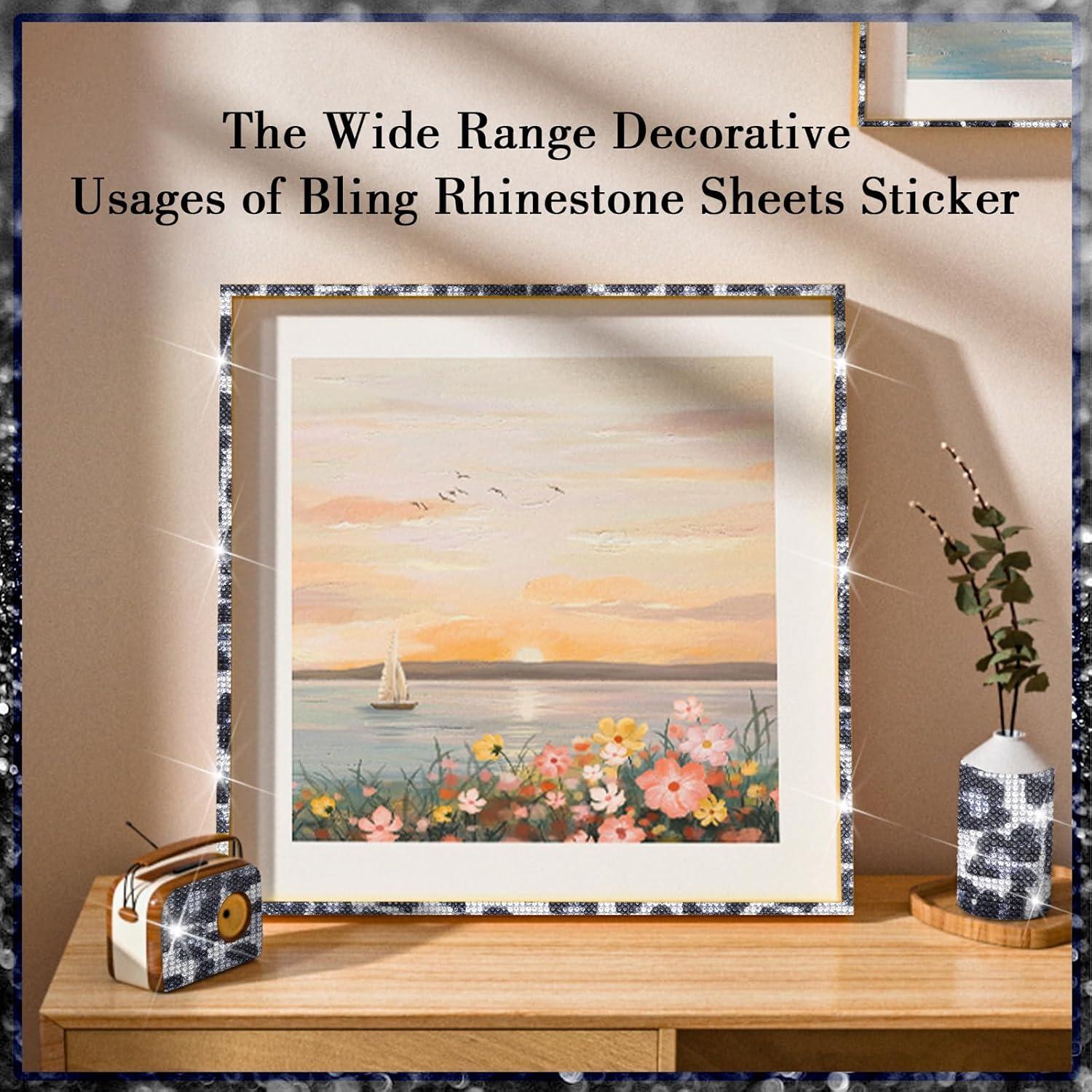 Hoja de Strass Adhesivos Brillantes FULZTEY 24x20 cm Leopardo