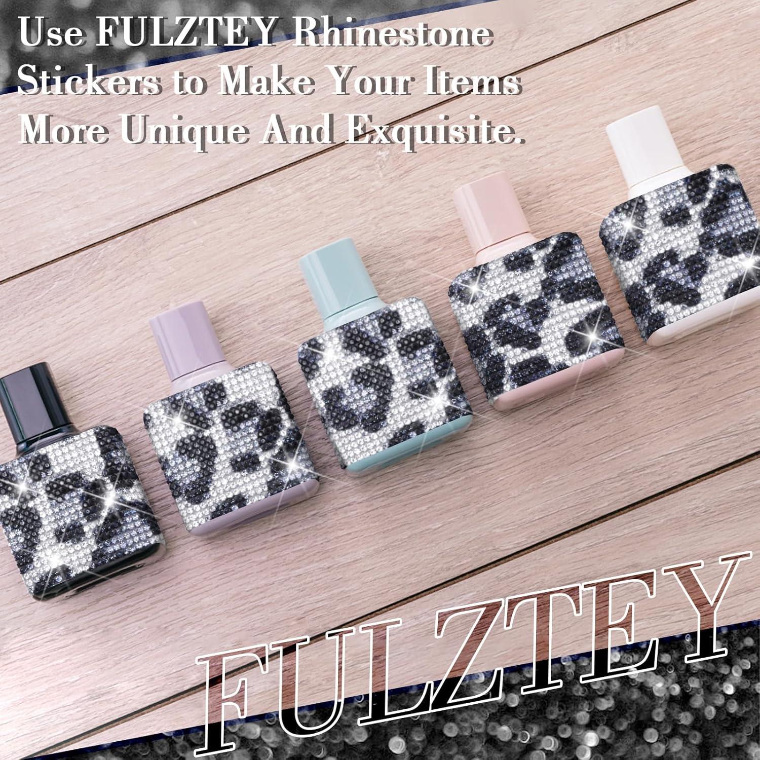 Hoja de Strass Adhesivos Brillantes FULZTEY 24x20 cm Leopardo