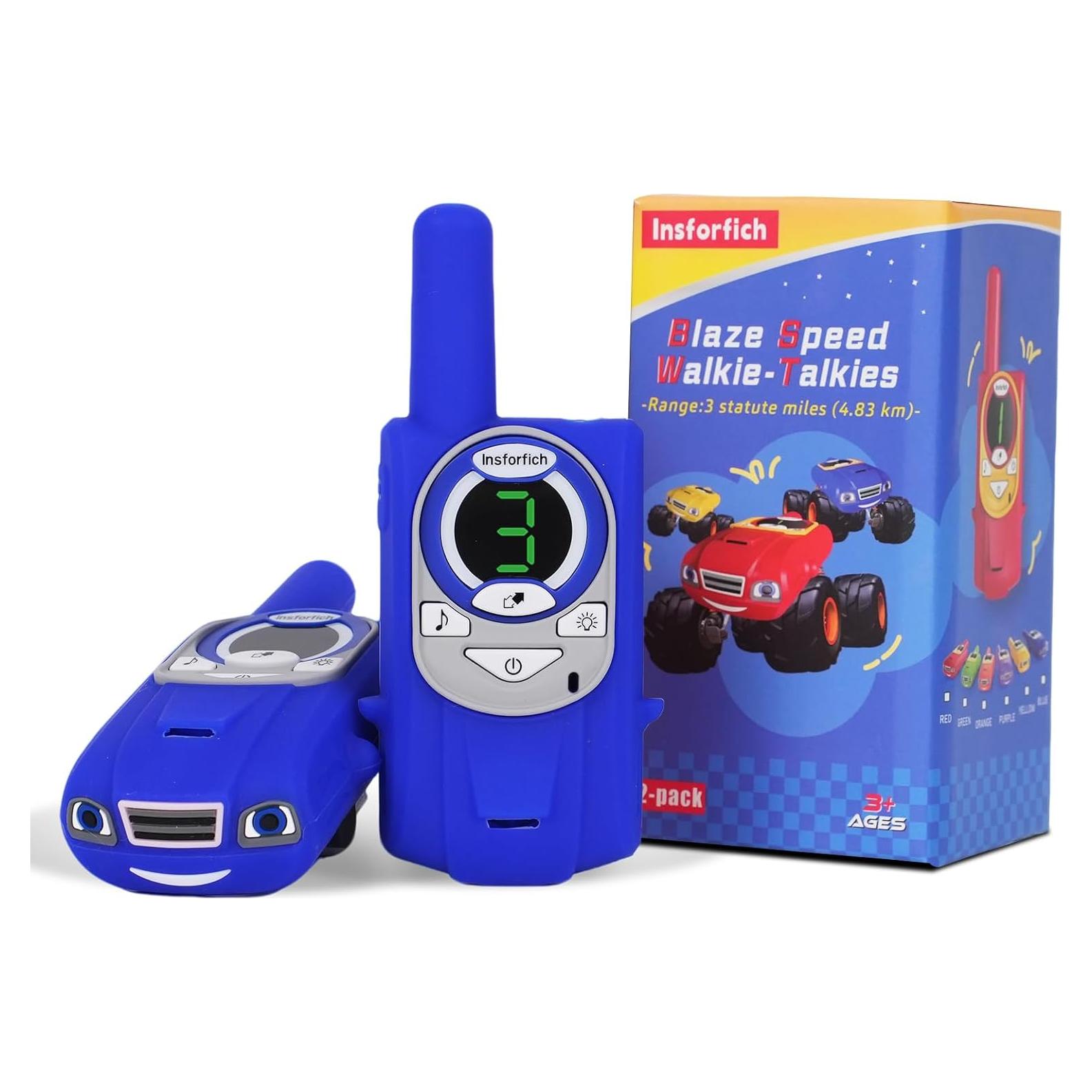 Walkie Talkies para Niños Insforfich T6 Azul 3 Canales 4.83 km