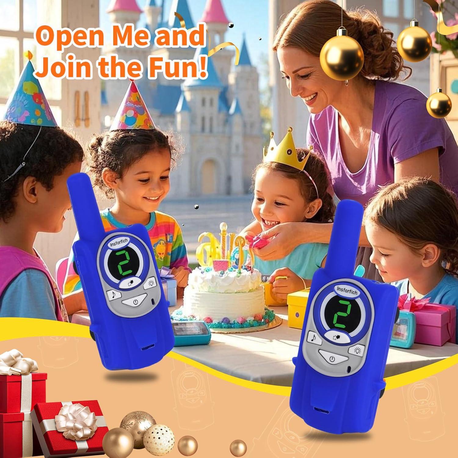 Walkie Talkies para Niños Insforfich T6 Azul 3 Canales 4.83 km