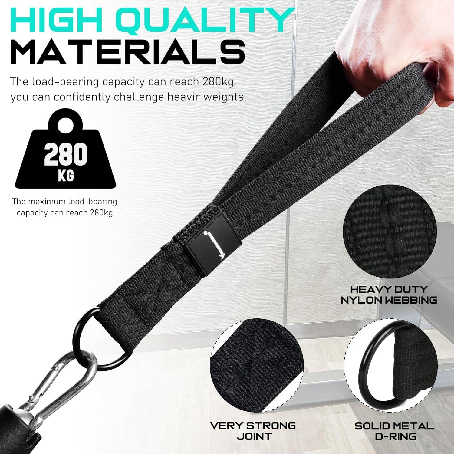 Mango de Cable para Tríceps RENRANRING 33cm Negro