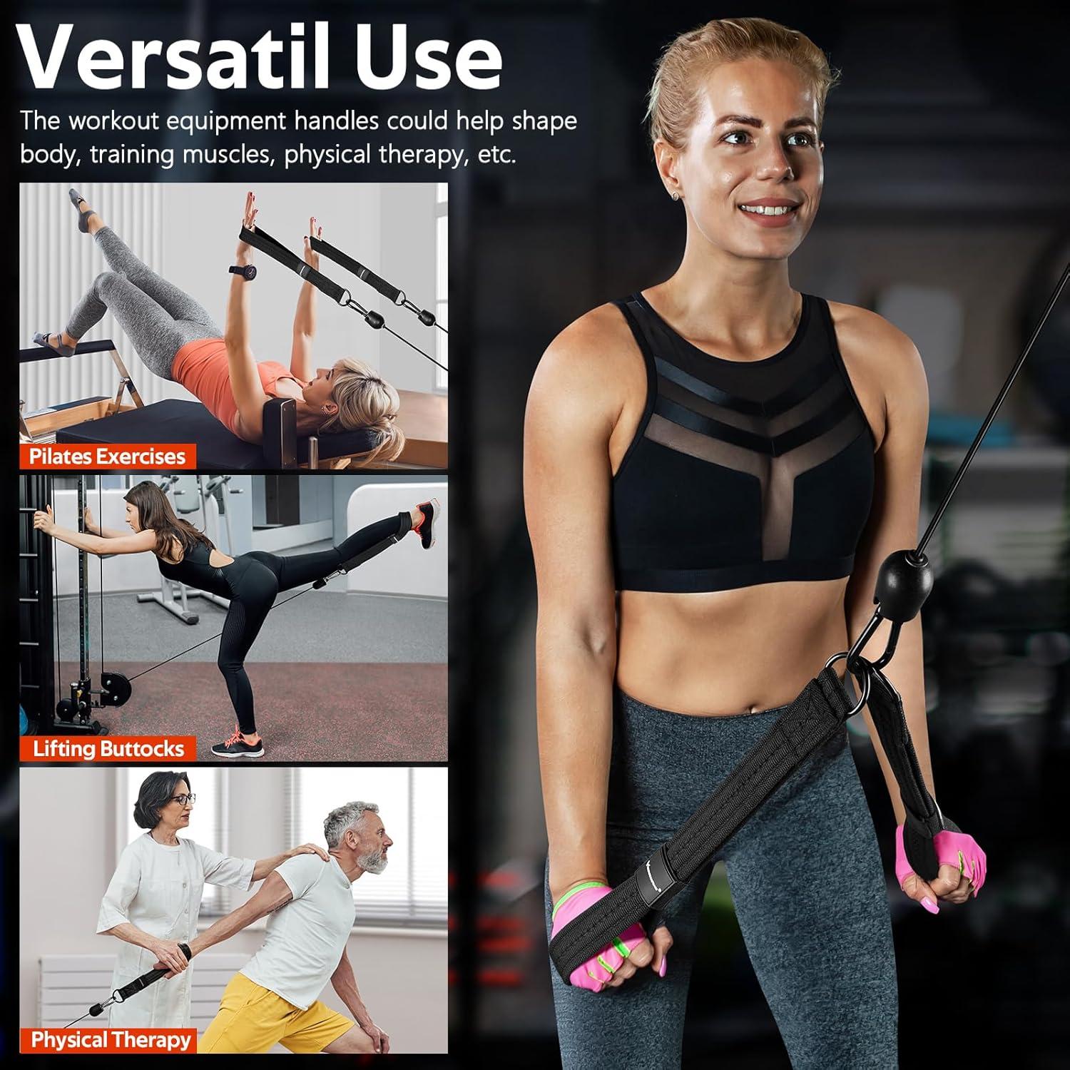 Mango de Cable para Tríceps RENRANRING 33cm Negro