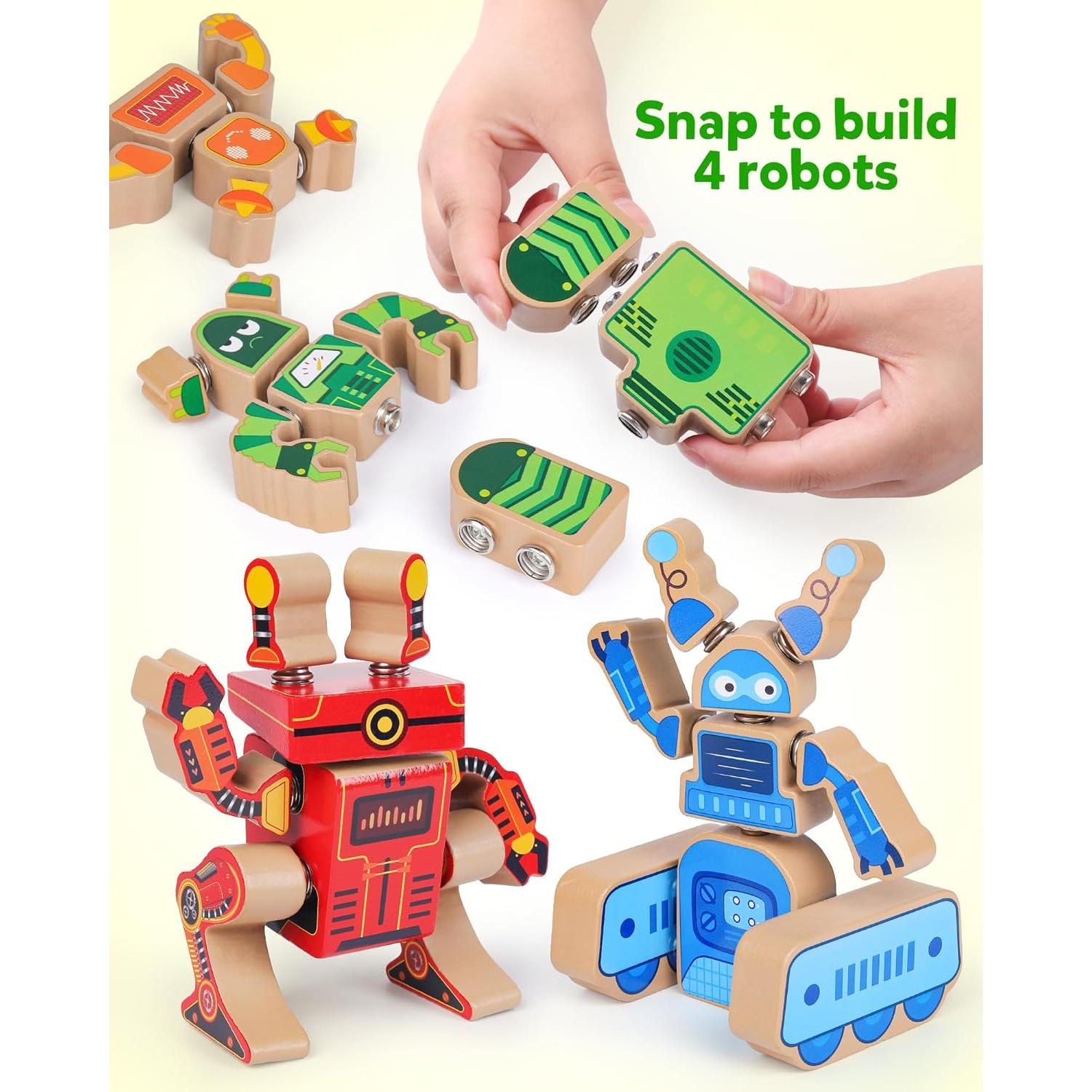 Bloques de Construcción de Robots Coogam para Niños 3-5 Años