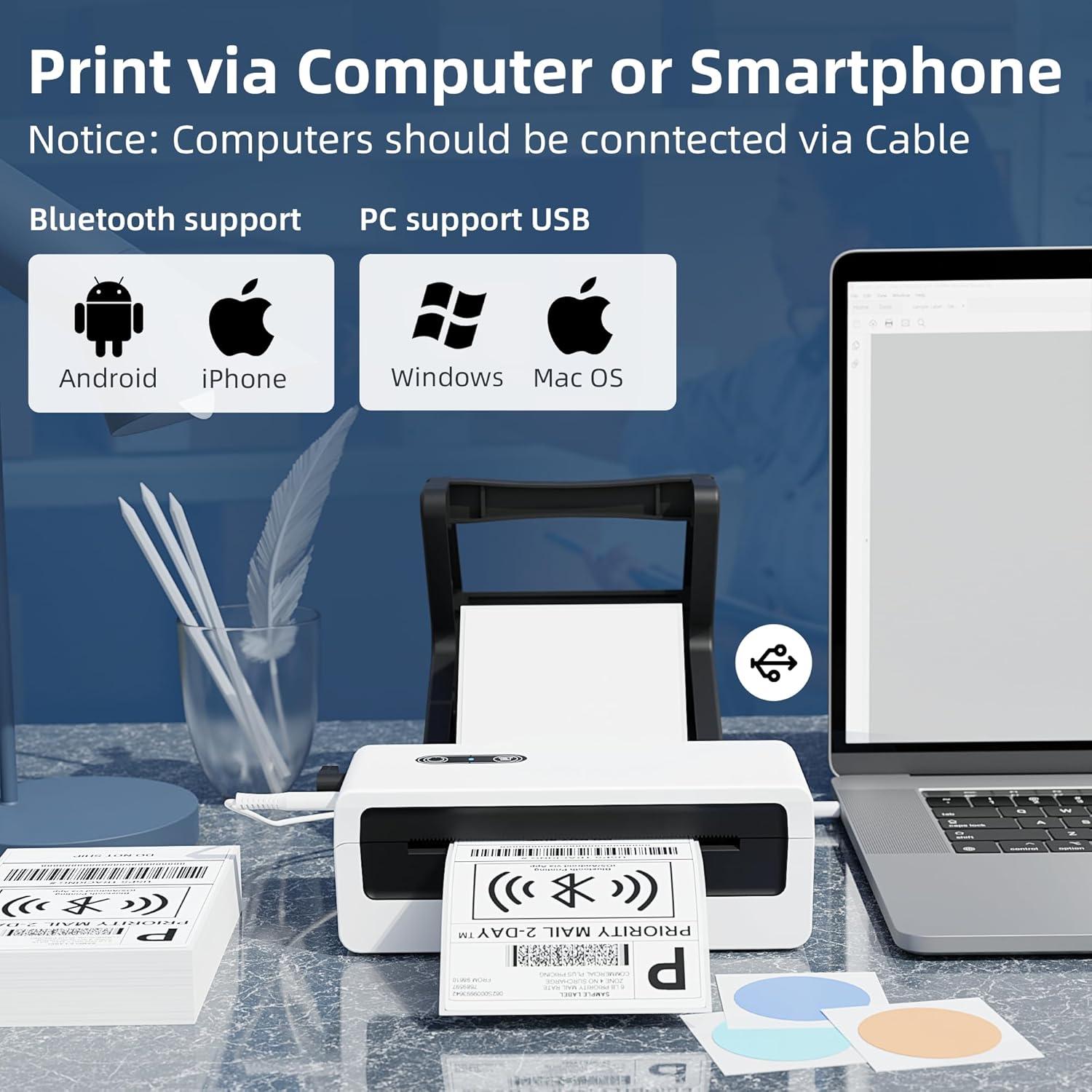 Impresora Térmica de Etiquetas Jiose Bluetooth 4x6 para Envíos