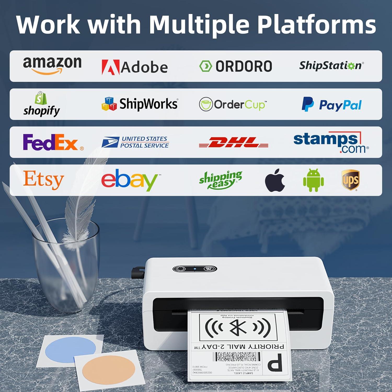 Impresora Térmica de Etiquetas Jiose Bluetooth 4x6 para Envíos