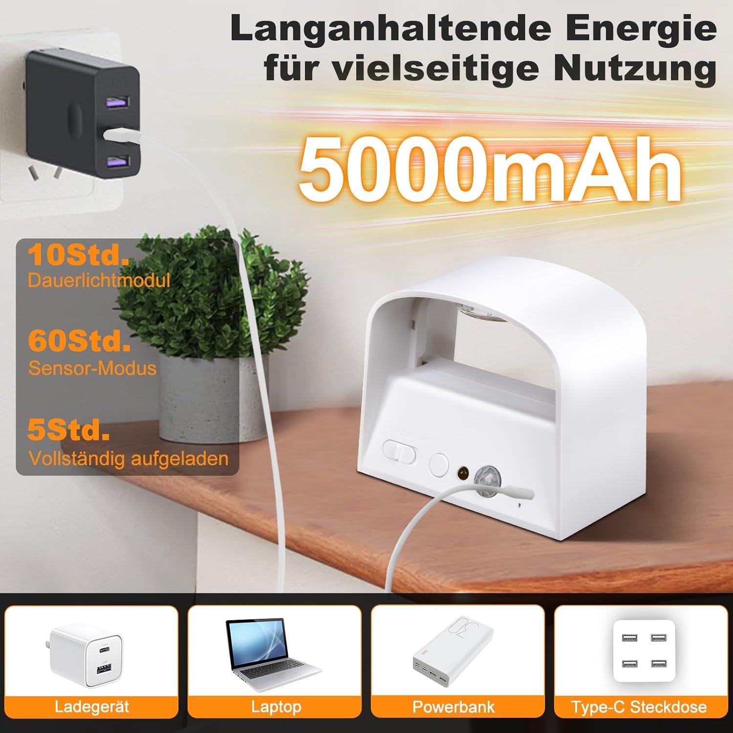 Luz de Pared Audor con Sensor de Movimiento y Control Remoto