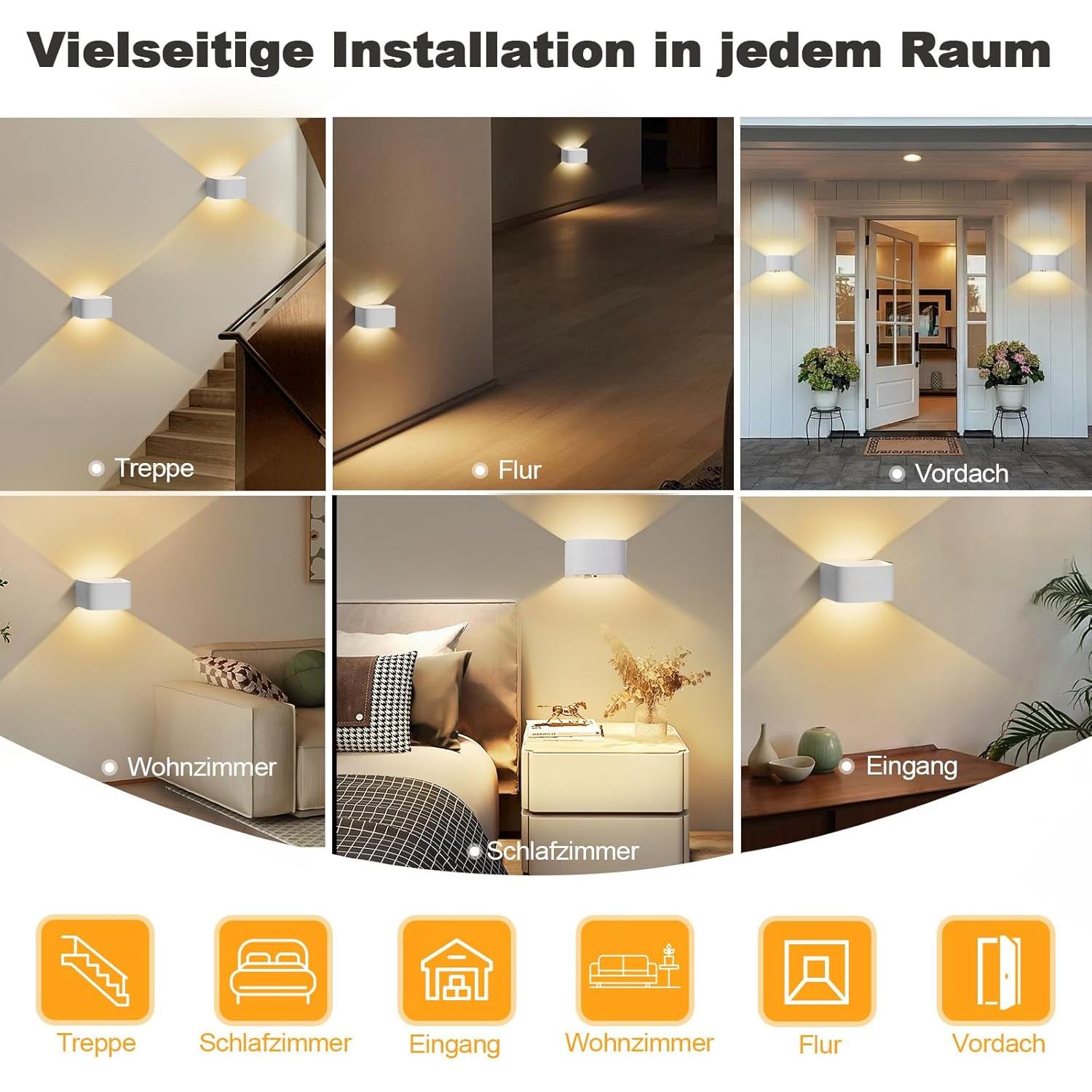 Luz de Pared Audor con Sensor de Movimiento y Control Remoto