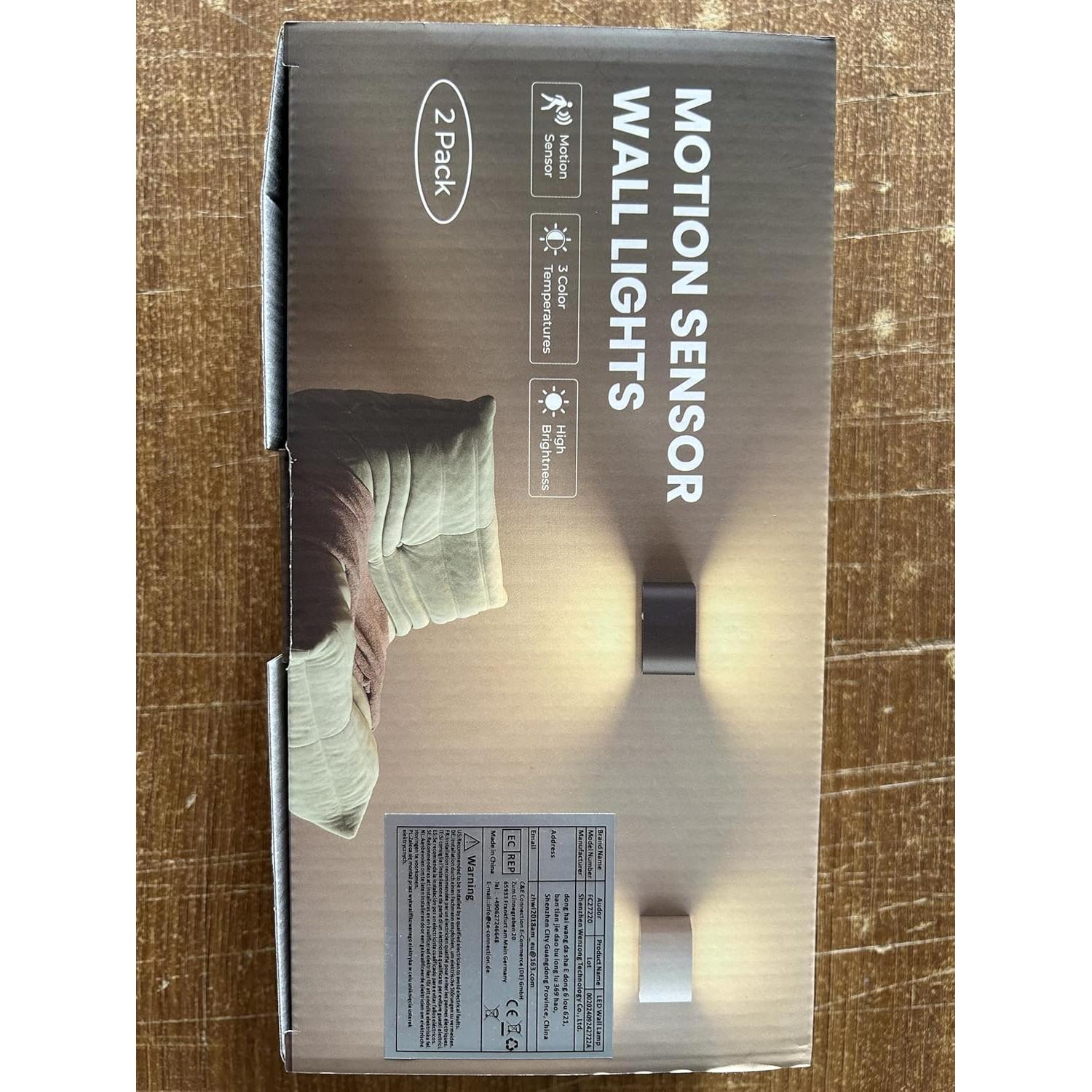 Luz de Pared Audor con Sensor de Movimiento y Control Remoto