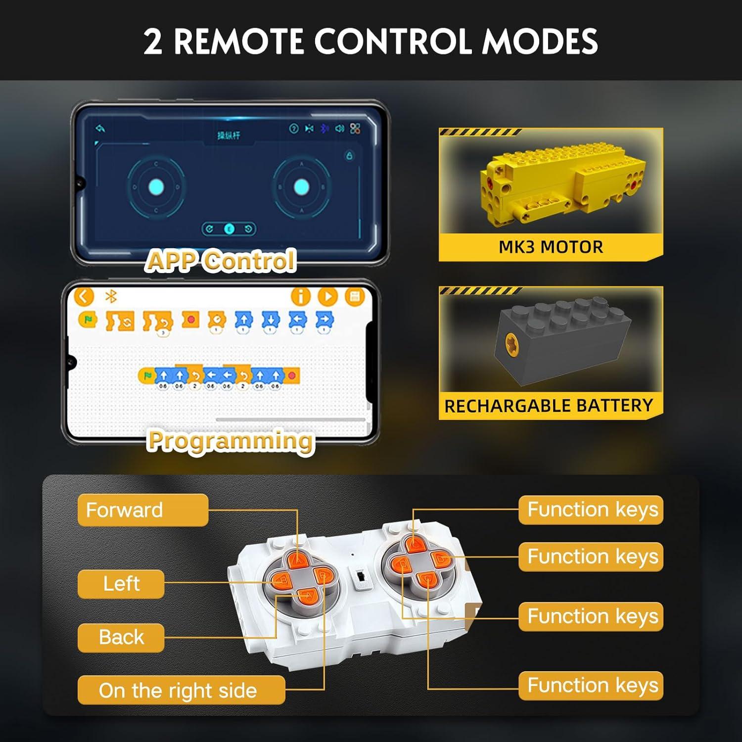 Bulldozer RC Mould King MK 1508 Piezas Control App