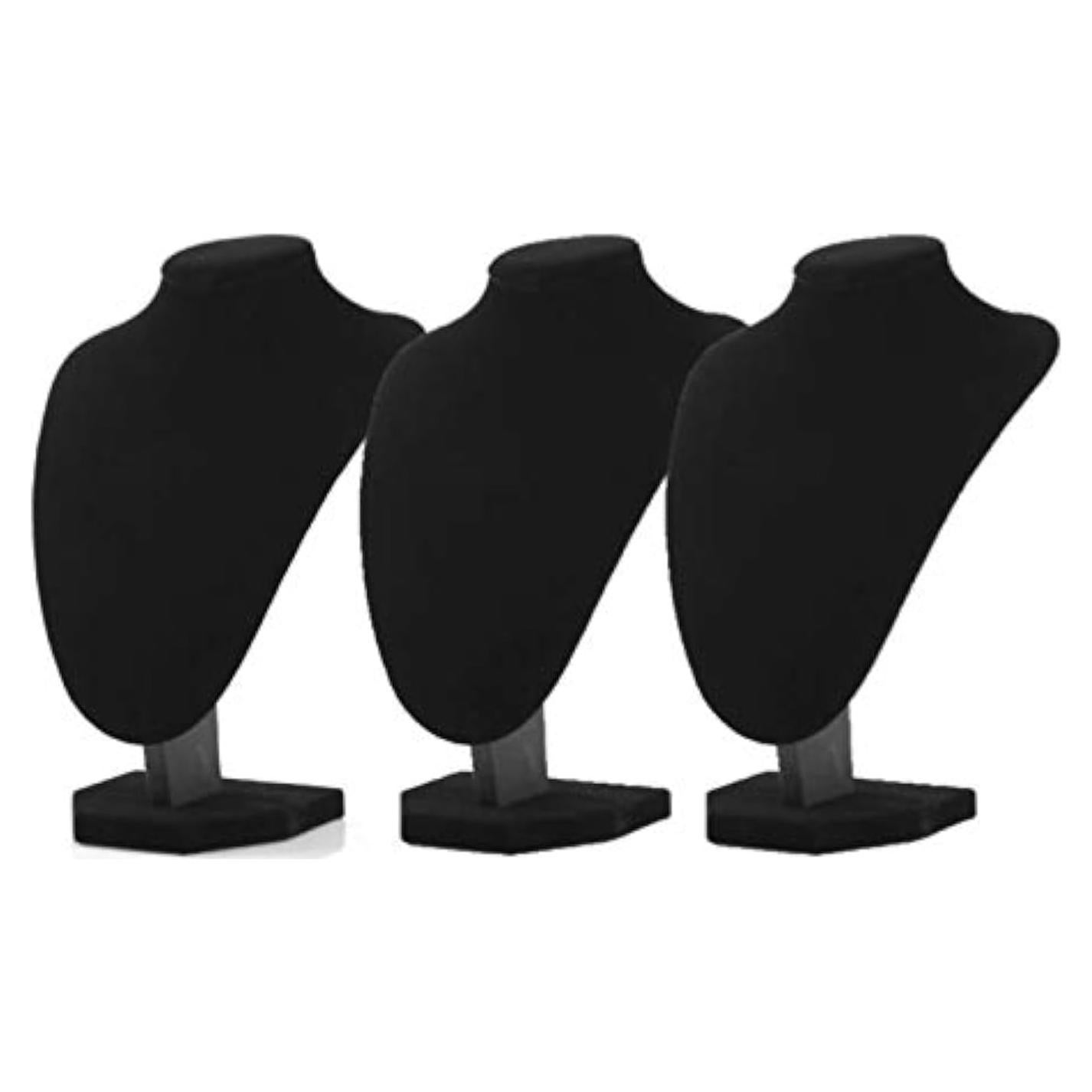 Soporte de Collar de Terciopelo Comelyjewel 3 Piezas 22cm Negro