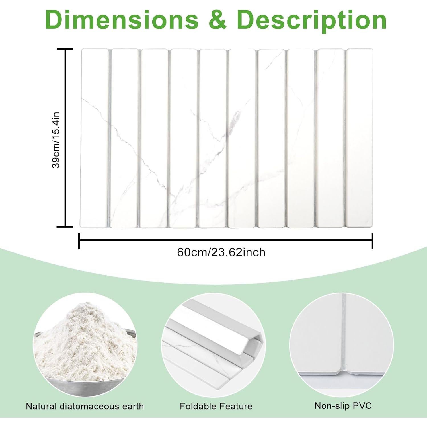 Alfombrilla de Secado de Piedra Diatomácea EKRHORBY 61x41cm