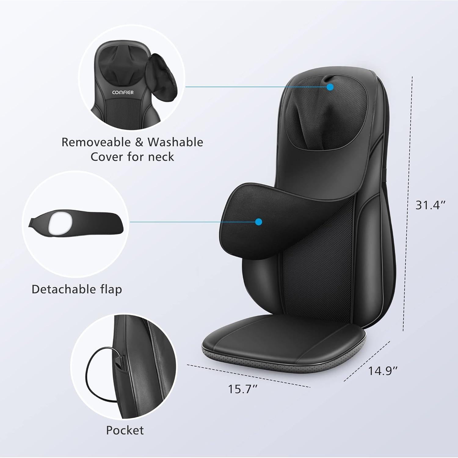 Masajeador de Cuello y Espalda Comfier Shiatsu con Calor