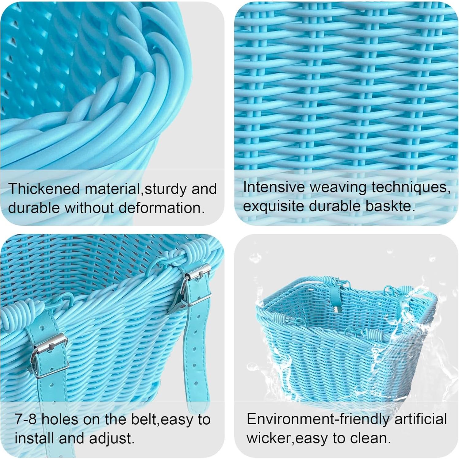 Cesta de Picnic Aikolesa Azul de Mimbre Sintético 21.1x15.9 cm