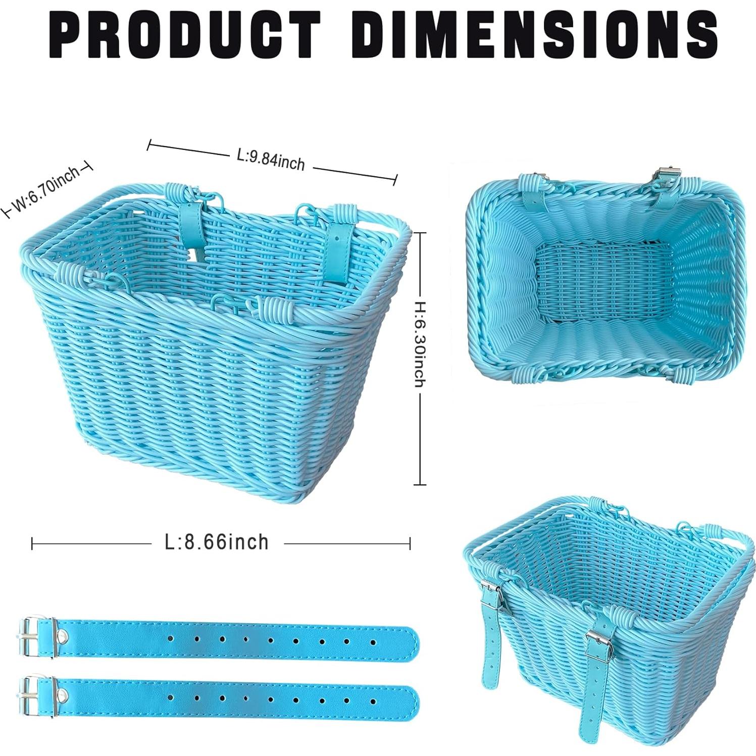 Cesta de Picnic Aikolesa Azul de Mimbre Sintético 21.1x15.9 cm