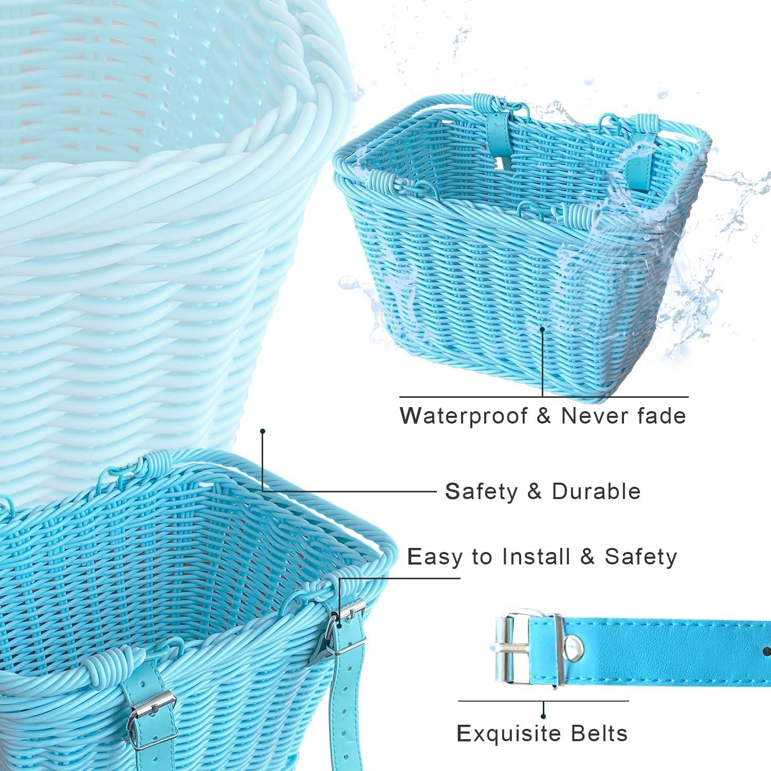 Cesta de Picnic Aikolesa Azul de Mimbre Sintético 21.1x15.9 cm