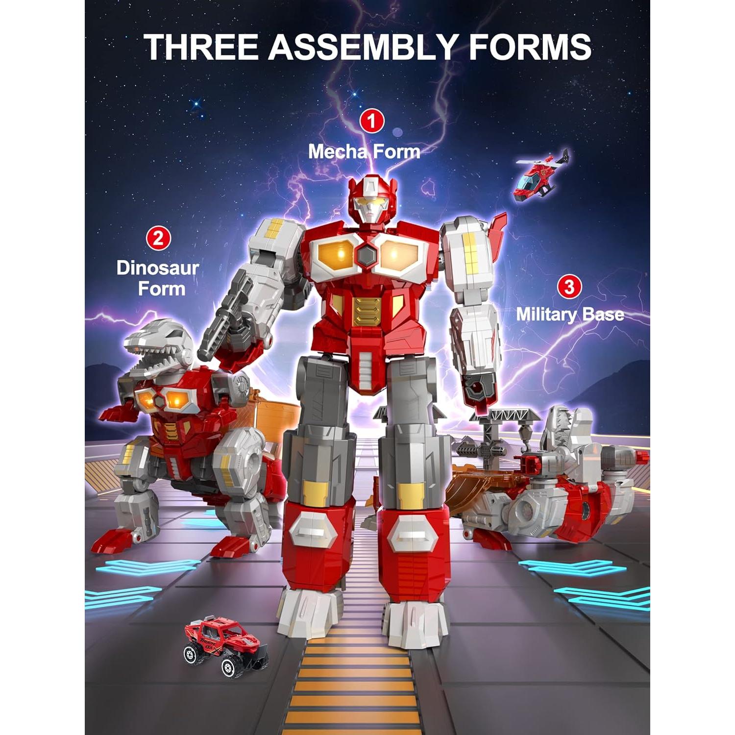 Juguete Transformador Miebely Robot Dinosaurio 3 en 1