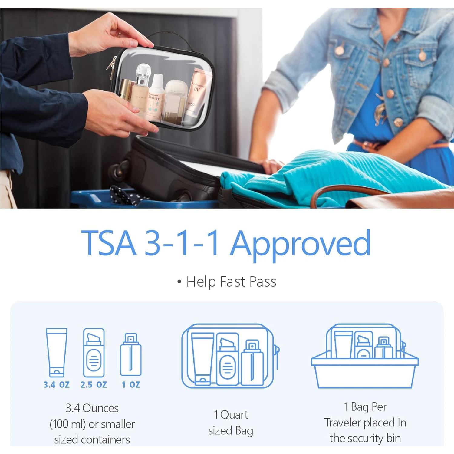 Bolsa de Maquillaje Transparente Packism 19.8x5.8x15 cm TSA