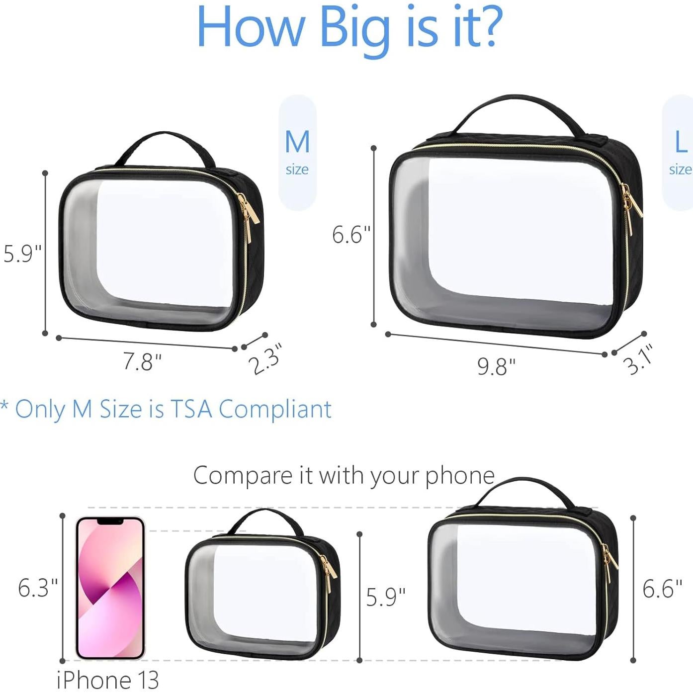 Bolsa de Maquillaje Transparente Packism 19.8x5.8x15 cm TSA