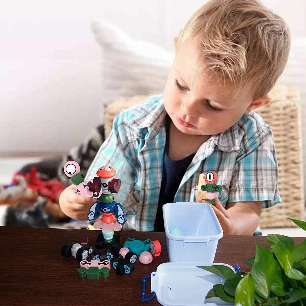 Gifts2U Set de 35 Piezas de Robots Magnéticos para Niños