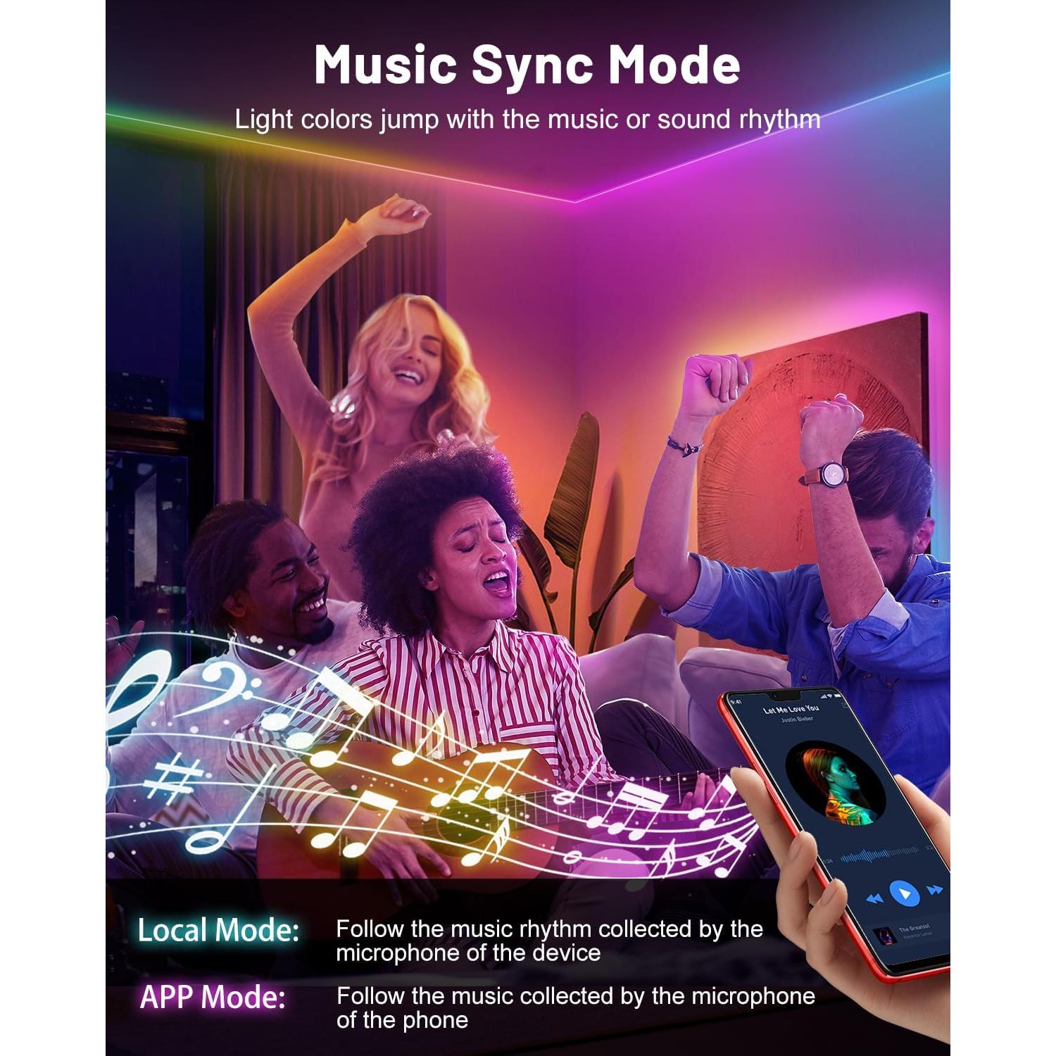 Luces de Cuerda de Neón LED 3m Pak, RGB, Control Remoto, IP67