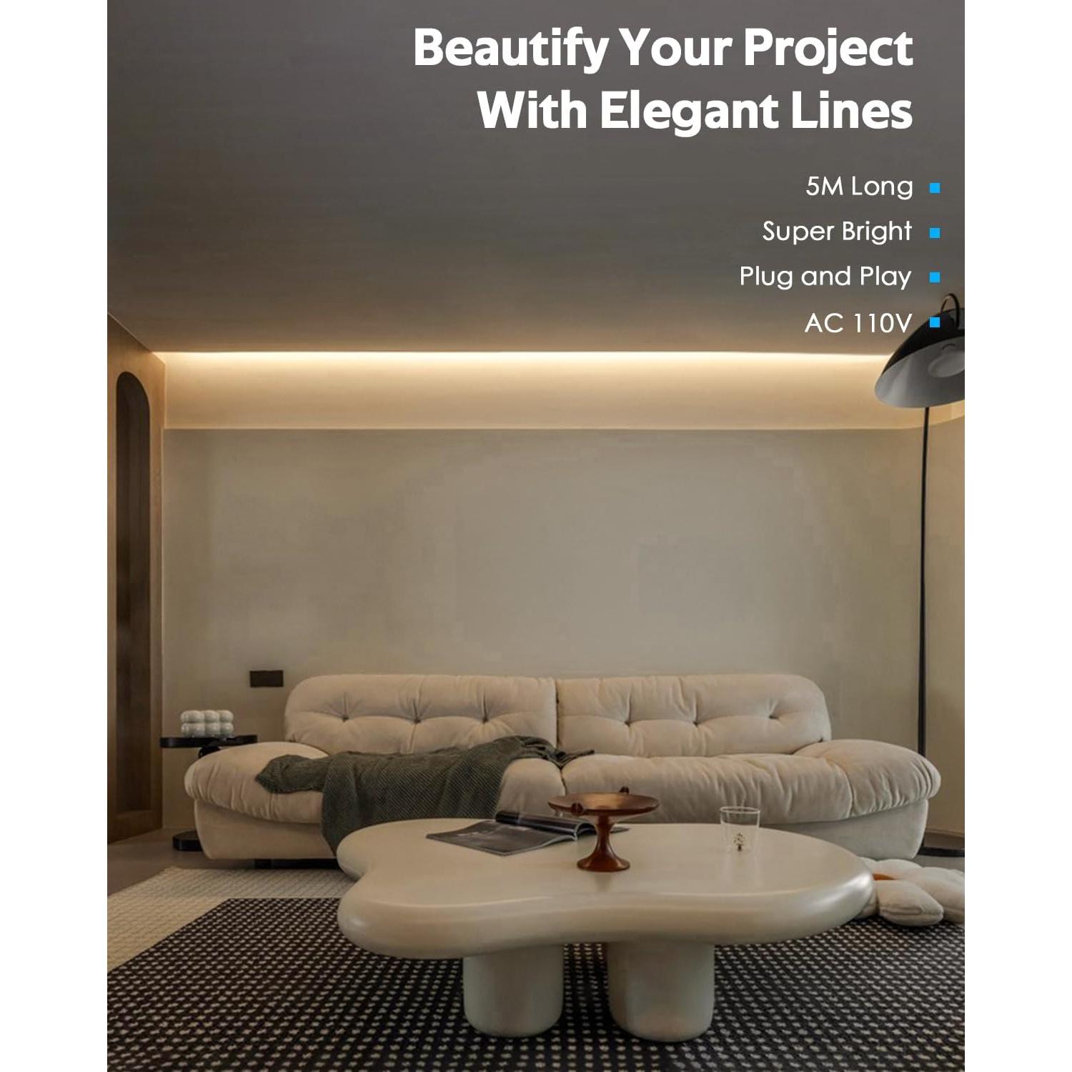 Tira de Luz LED COB 5M Shenzhen Samsion Blanco Cálido 3000K