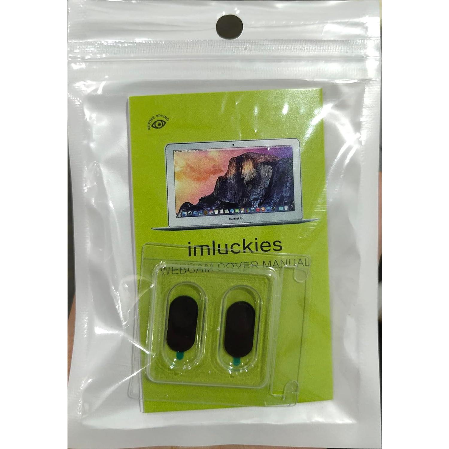 Cubierta de Webcam Metal Deslizante imluckies - 2 Paquete Negro