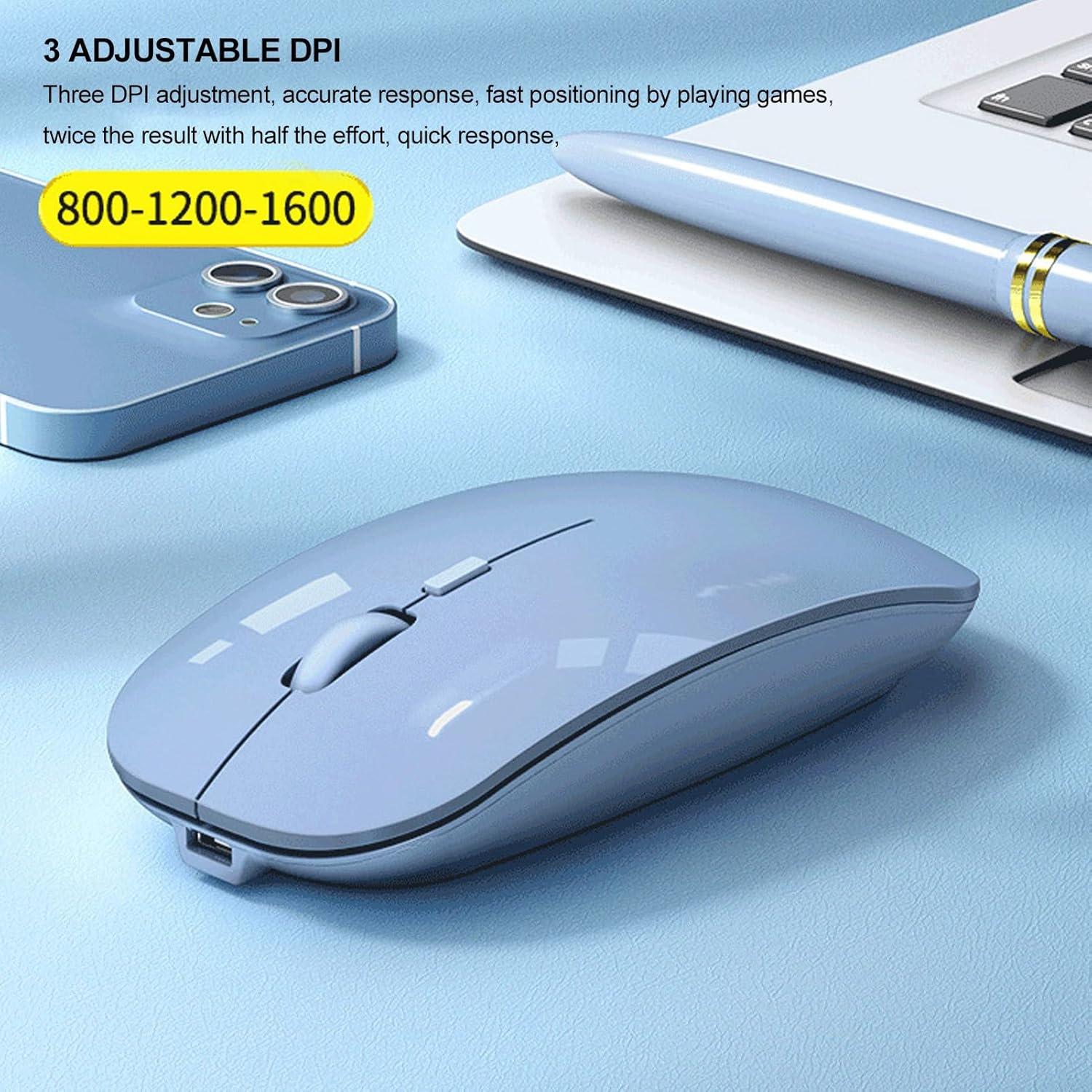 Combo Teclado y Ratón Inalámbrico Zunate Retro 104 Teclas Azul