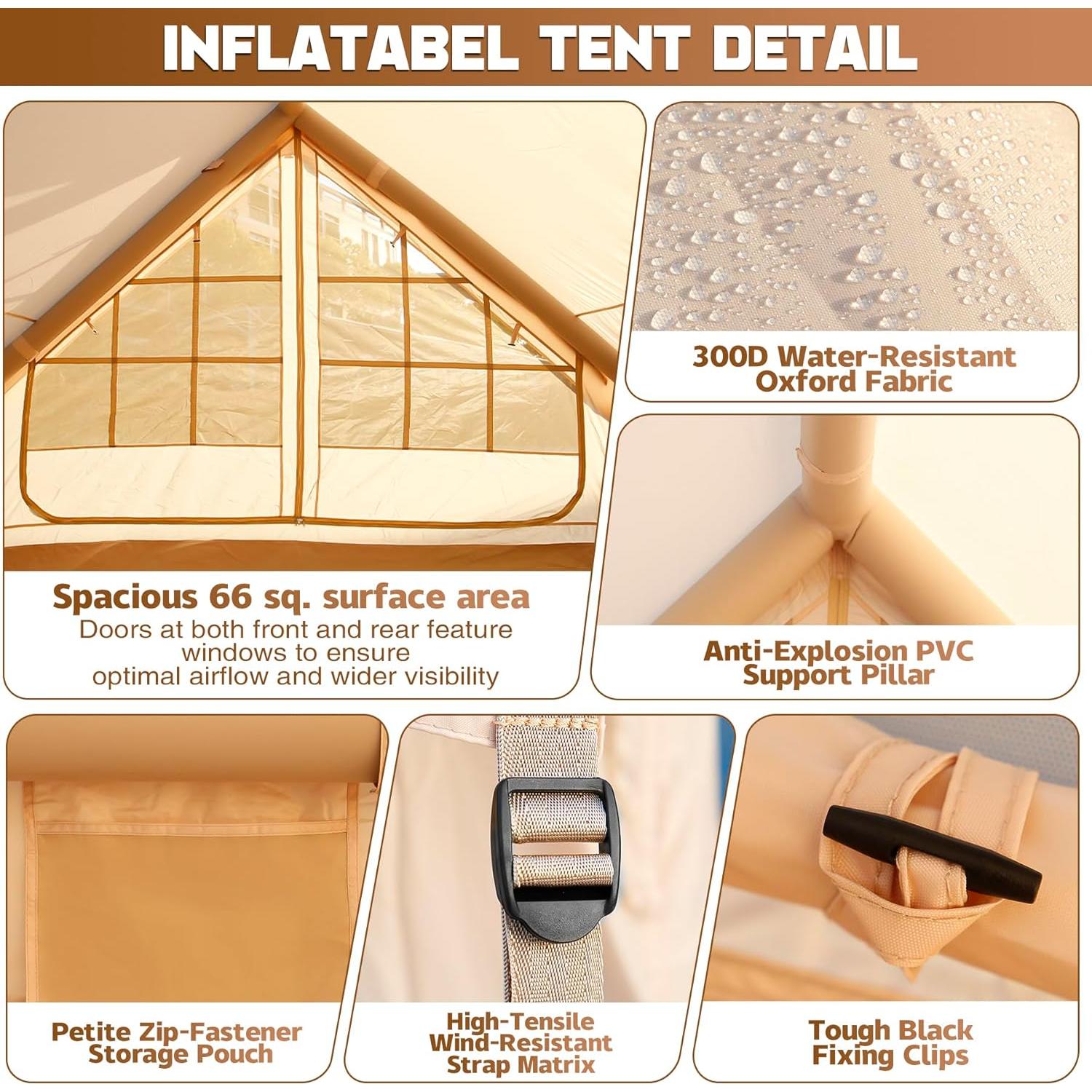 Tienda Inflable Loninak 66 Pies Cuadrados para Camping